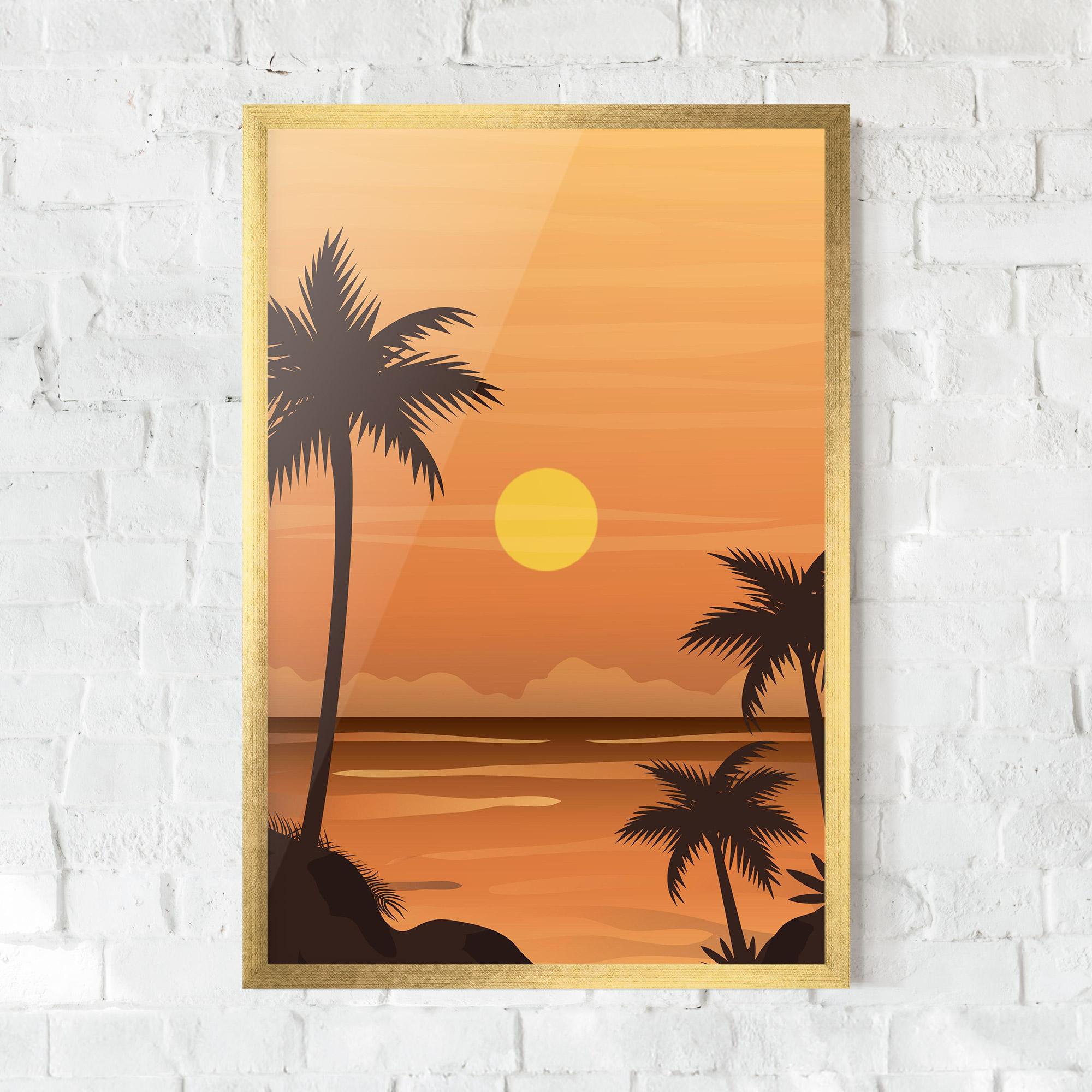 Poster Înrămat Sunset Beach 01 mockup 0