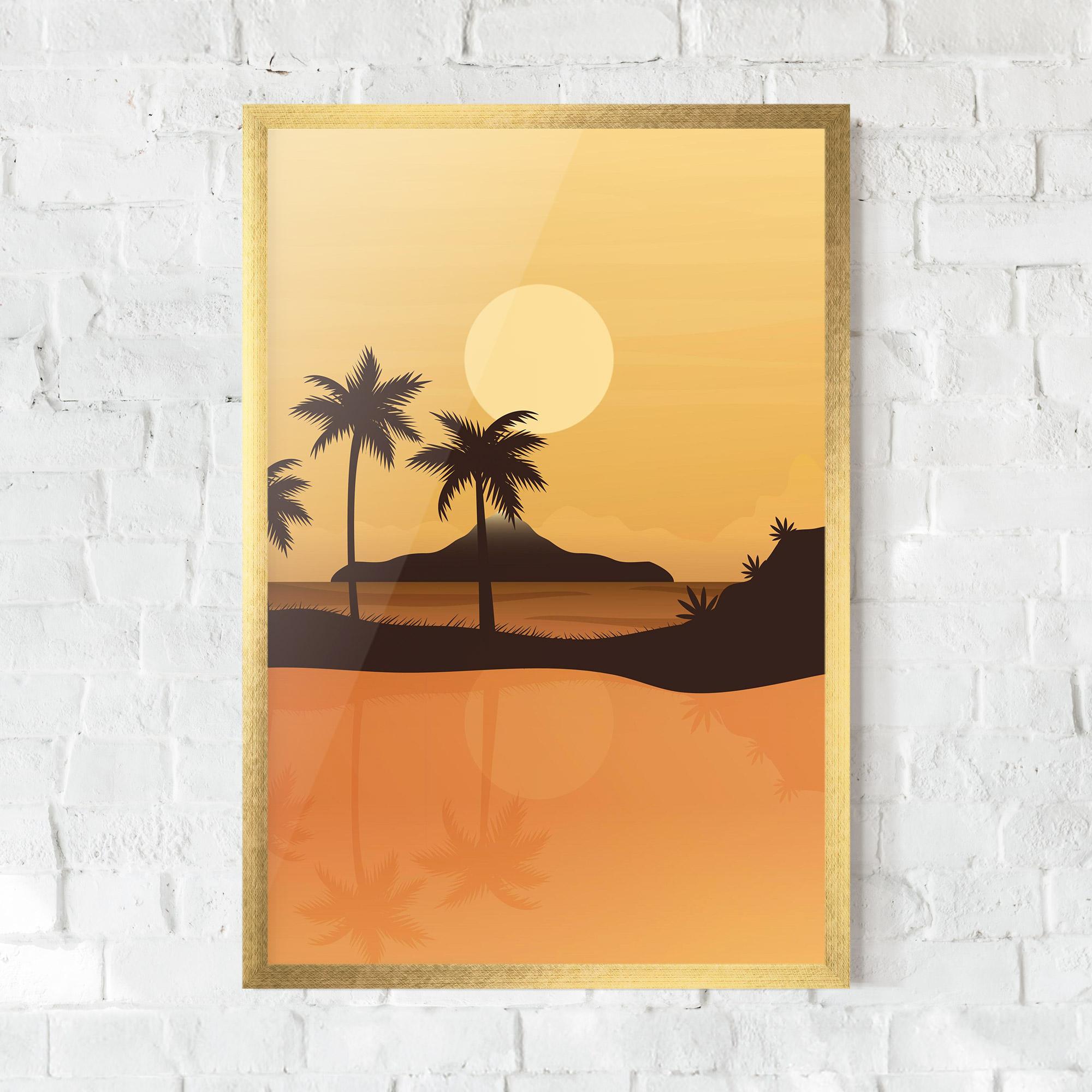 Poster Înrămat Sunset Beach 02 mockup 0