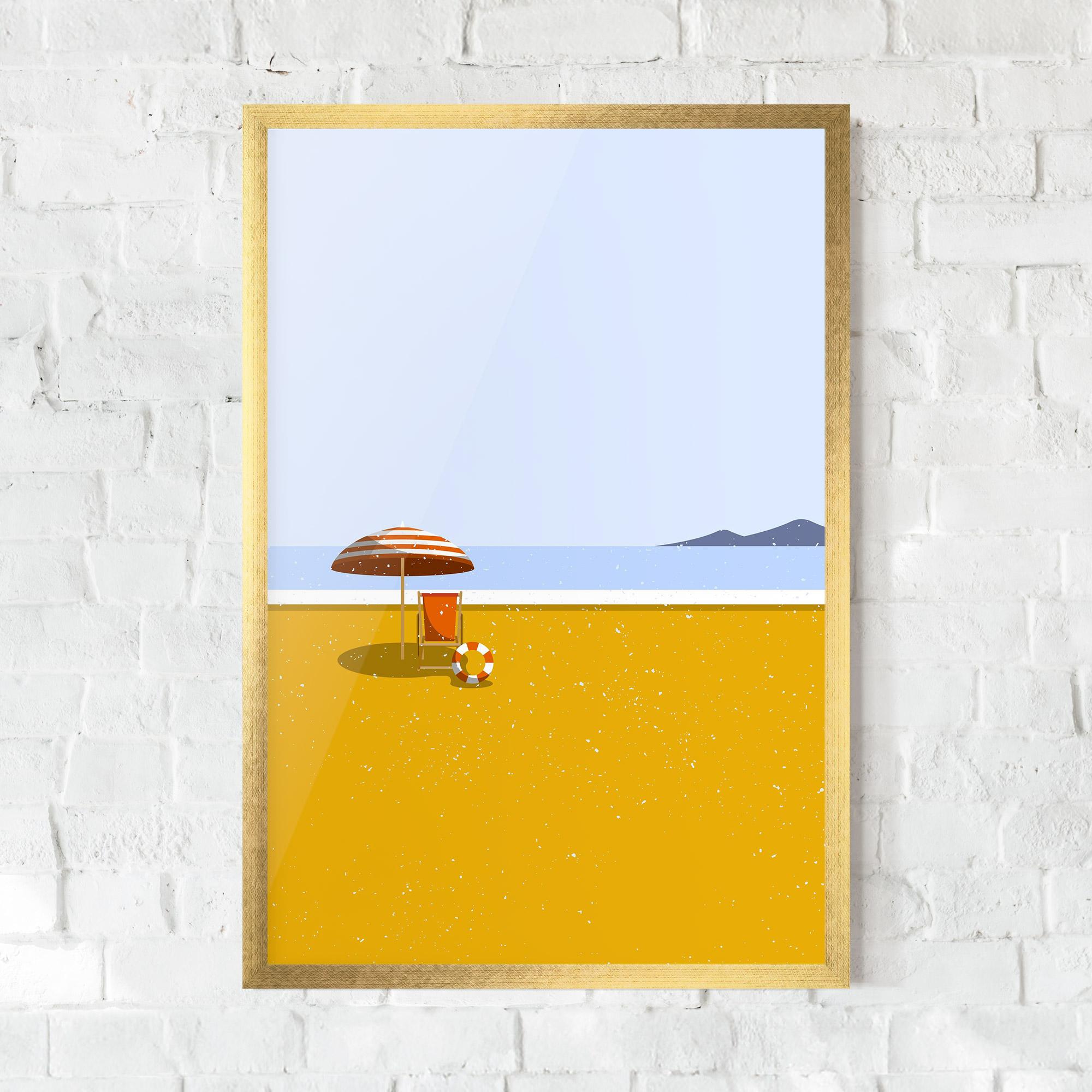 Poster Înrămat Yellow Beach mockup 0