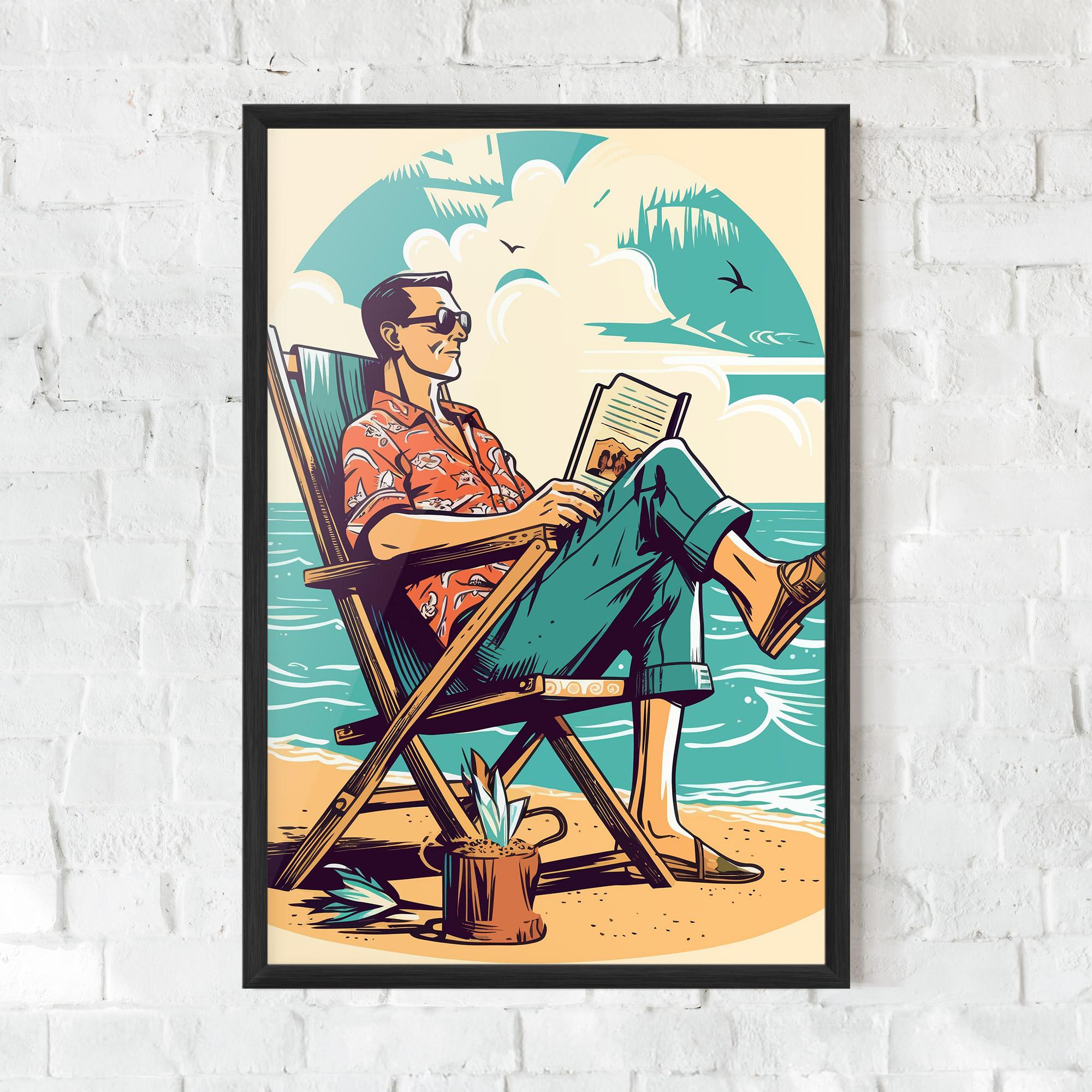 Poster Înrămat Beach Relax mockup 0