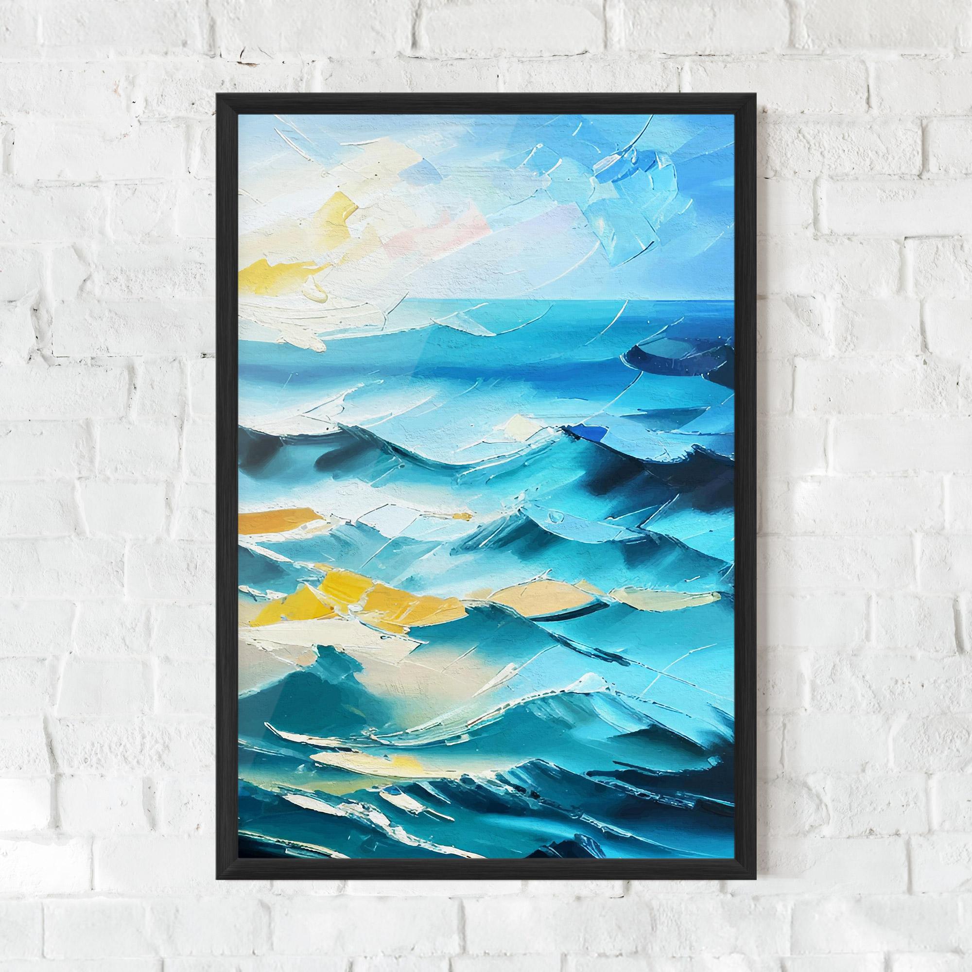 Poster Înrămat Blue Ocean Painting mockup 0