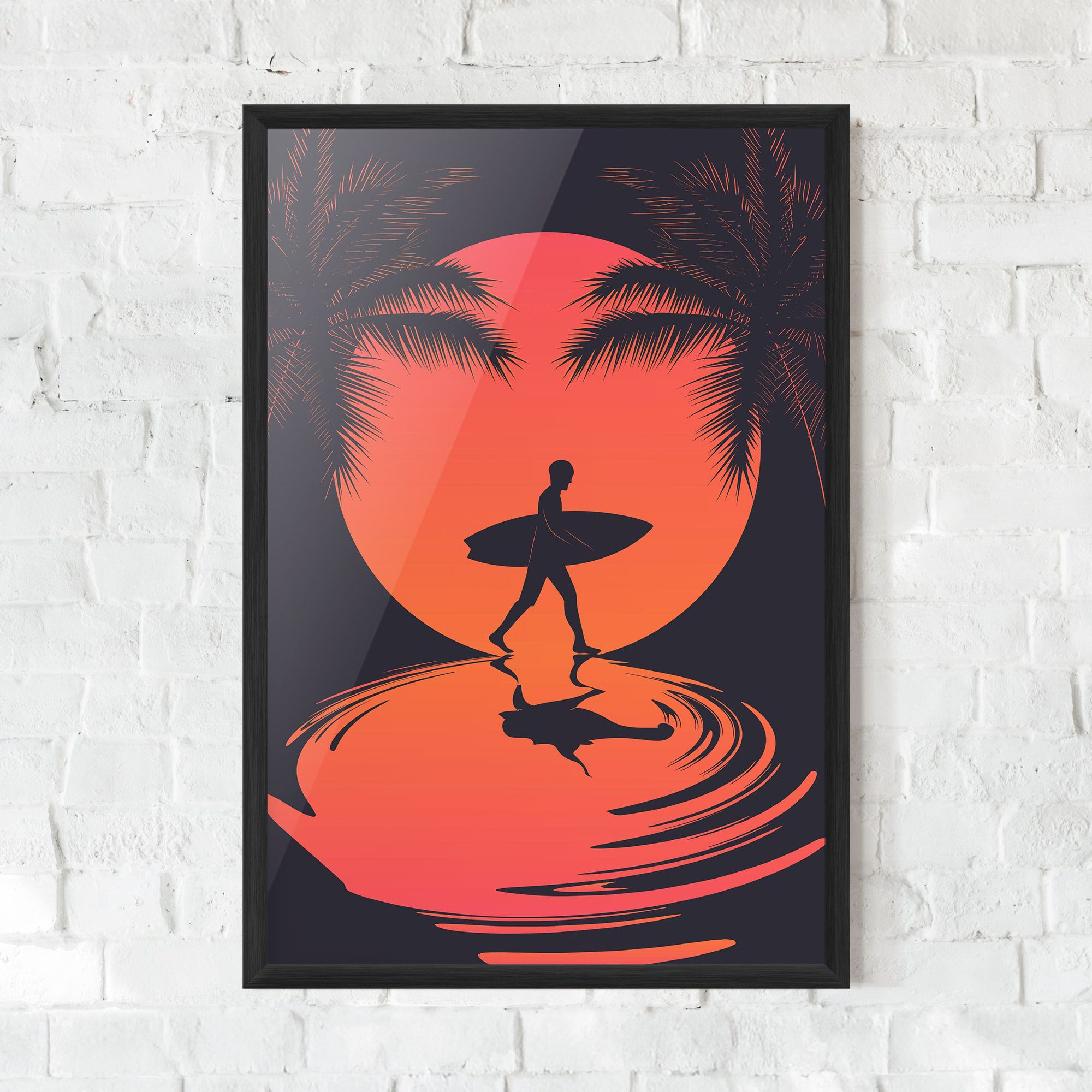 Orange Surfer Art mockup 0