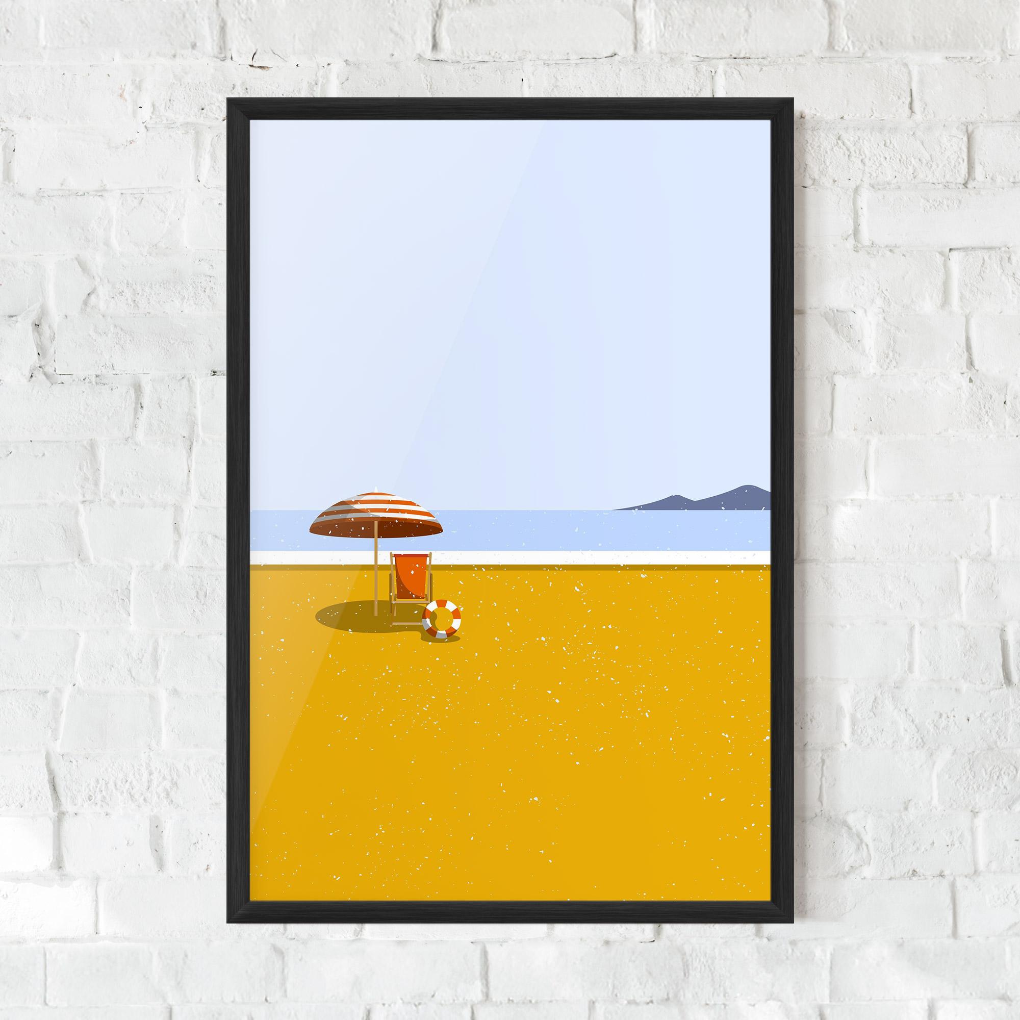 Poster Înrămat Yellow Beach mockup 0