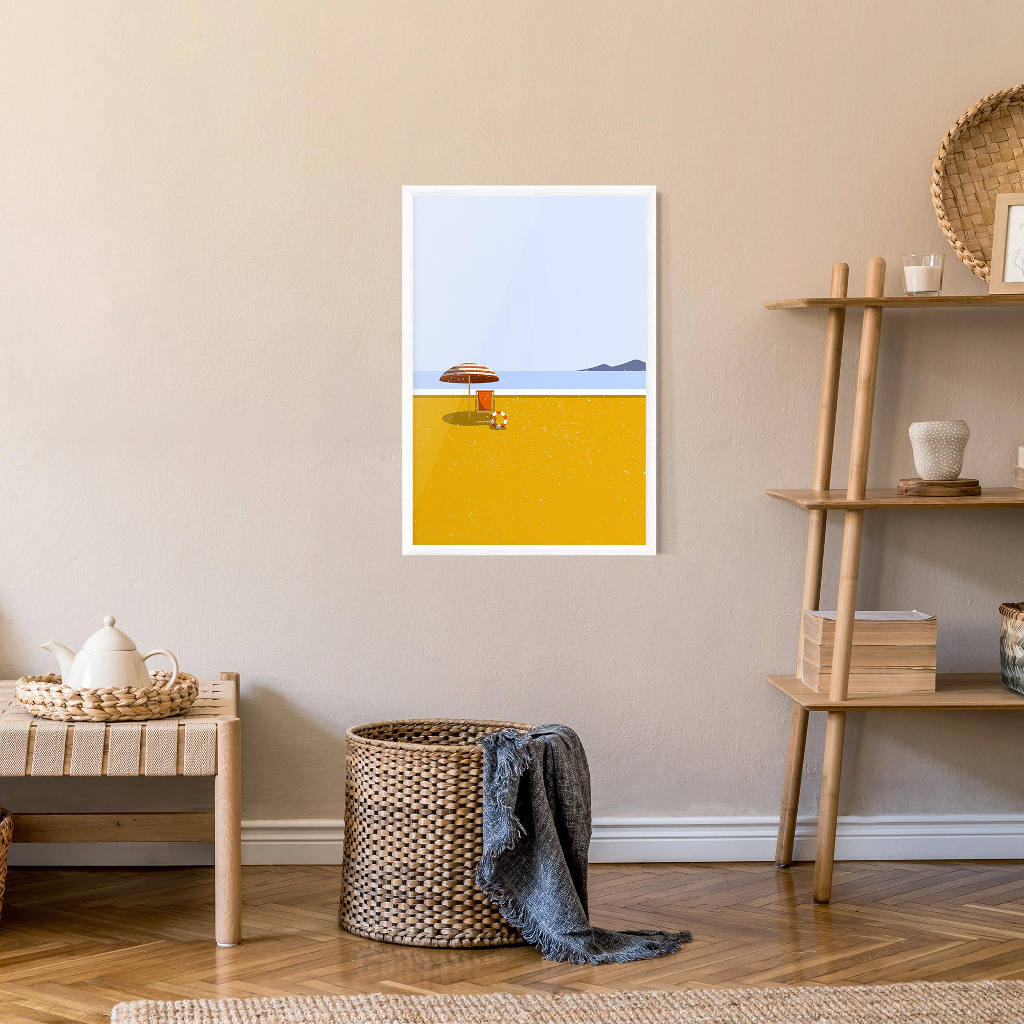 Poster Înrămat Yellow Beach mockup 9