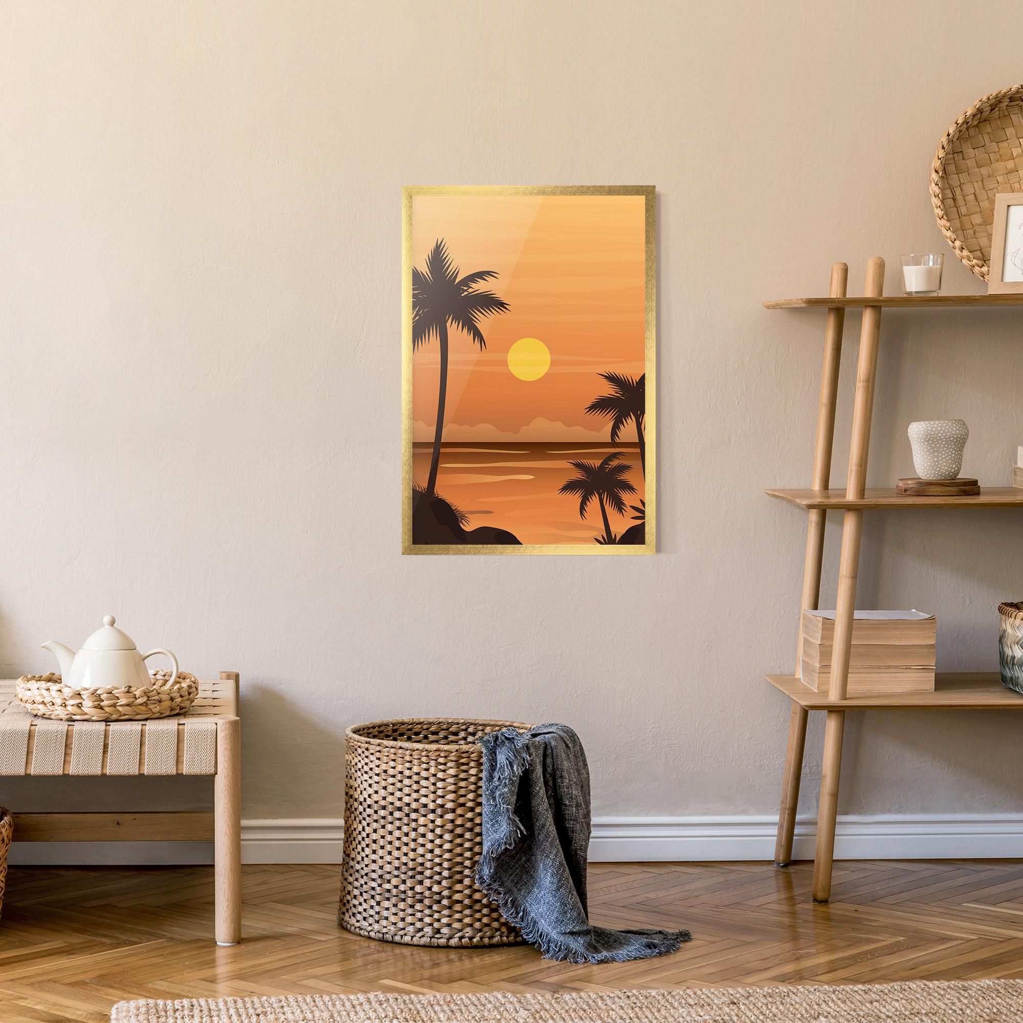 Poster Înrămat Sunset Beach 01 mockup 9