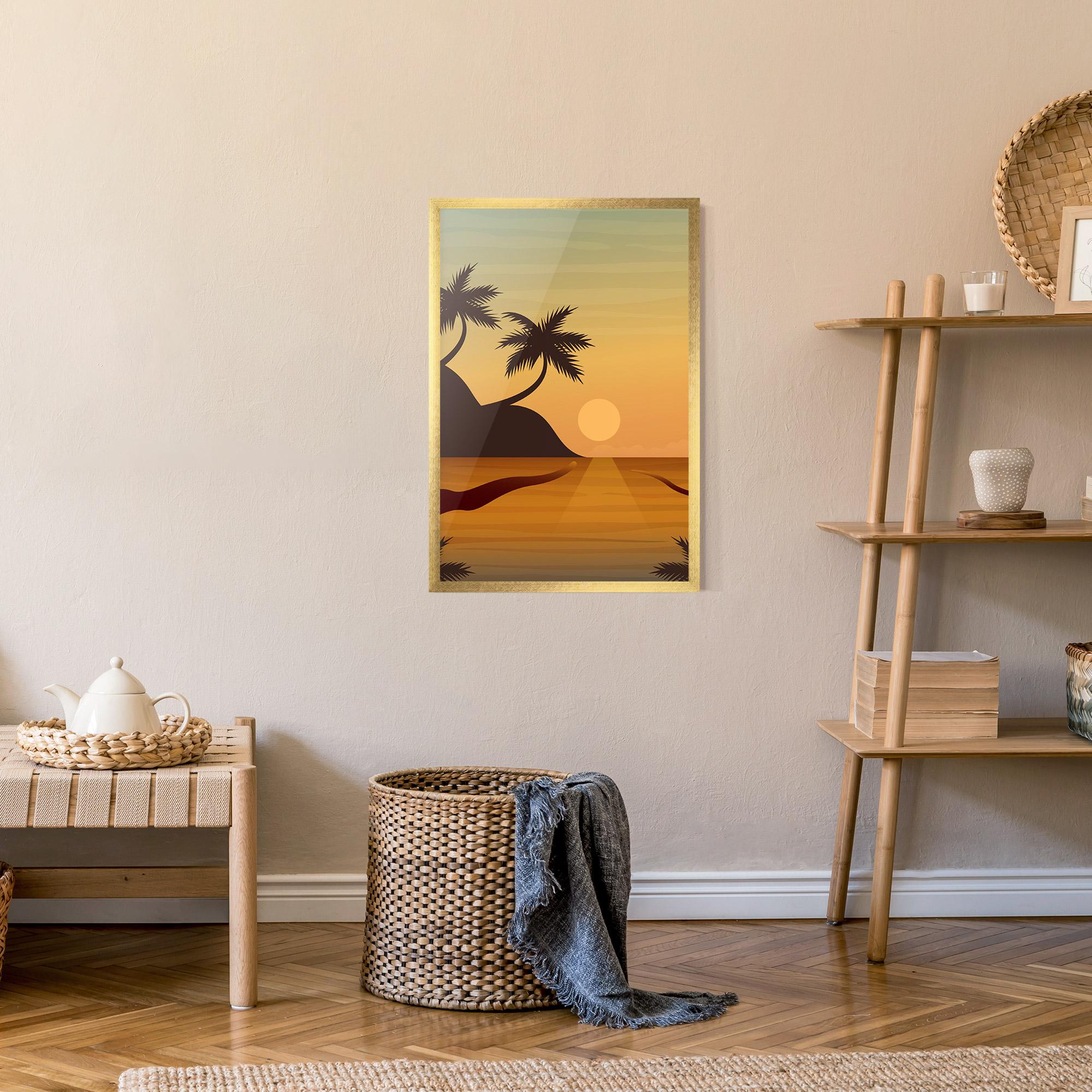 Poster Înrămat Sunset Beach 03 mockup 9