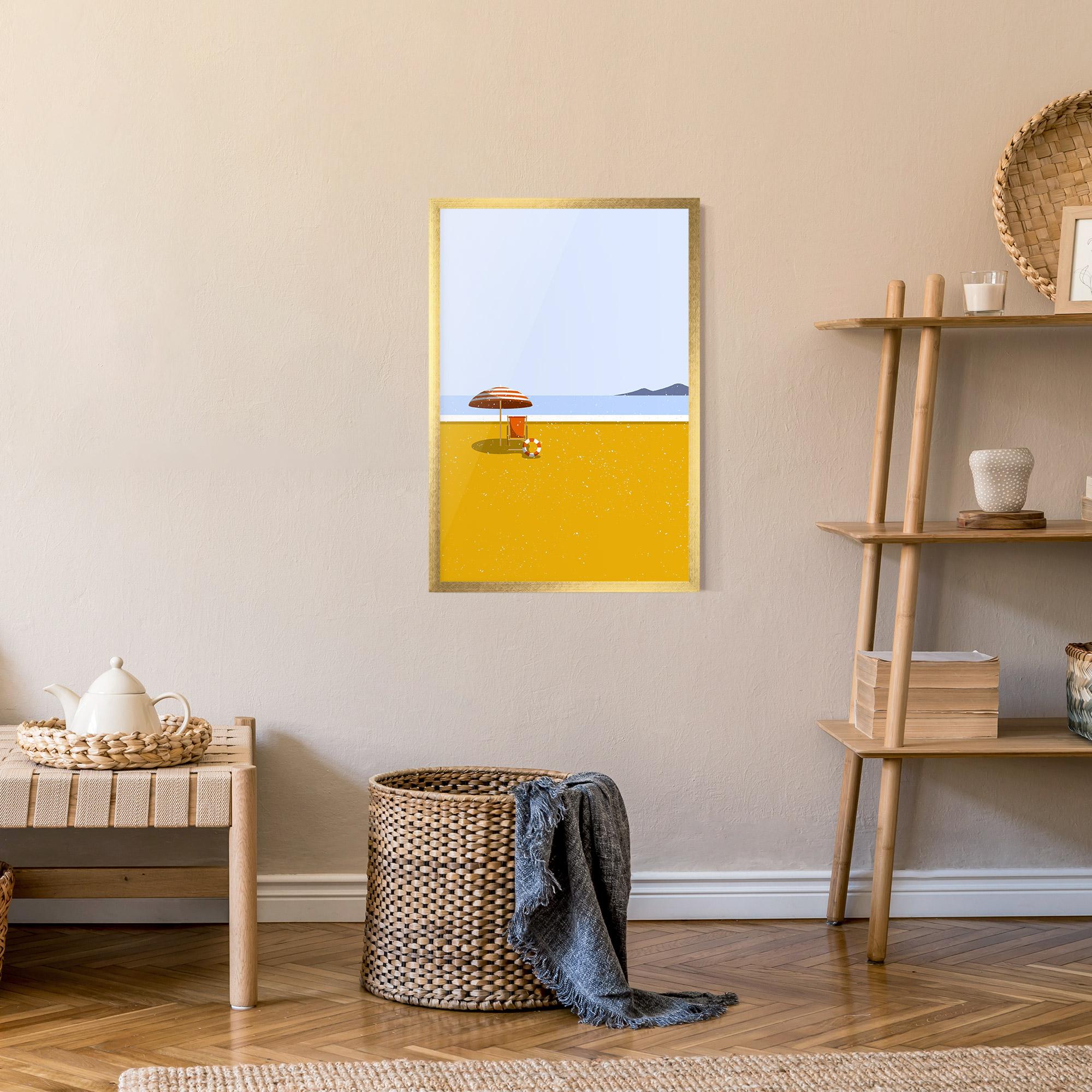 Poster Înrămat Yellow Beach mockup 9