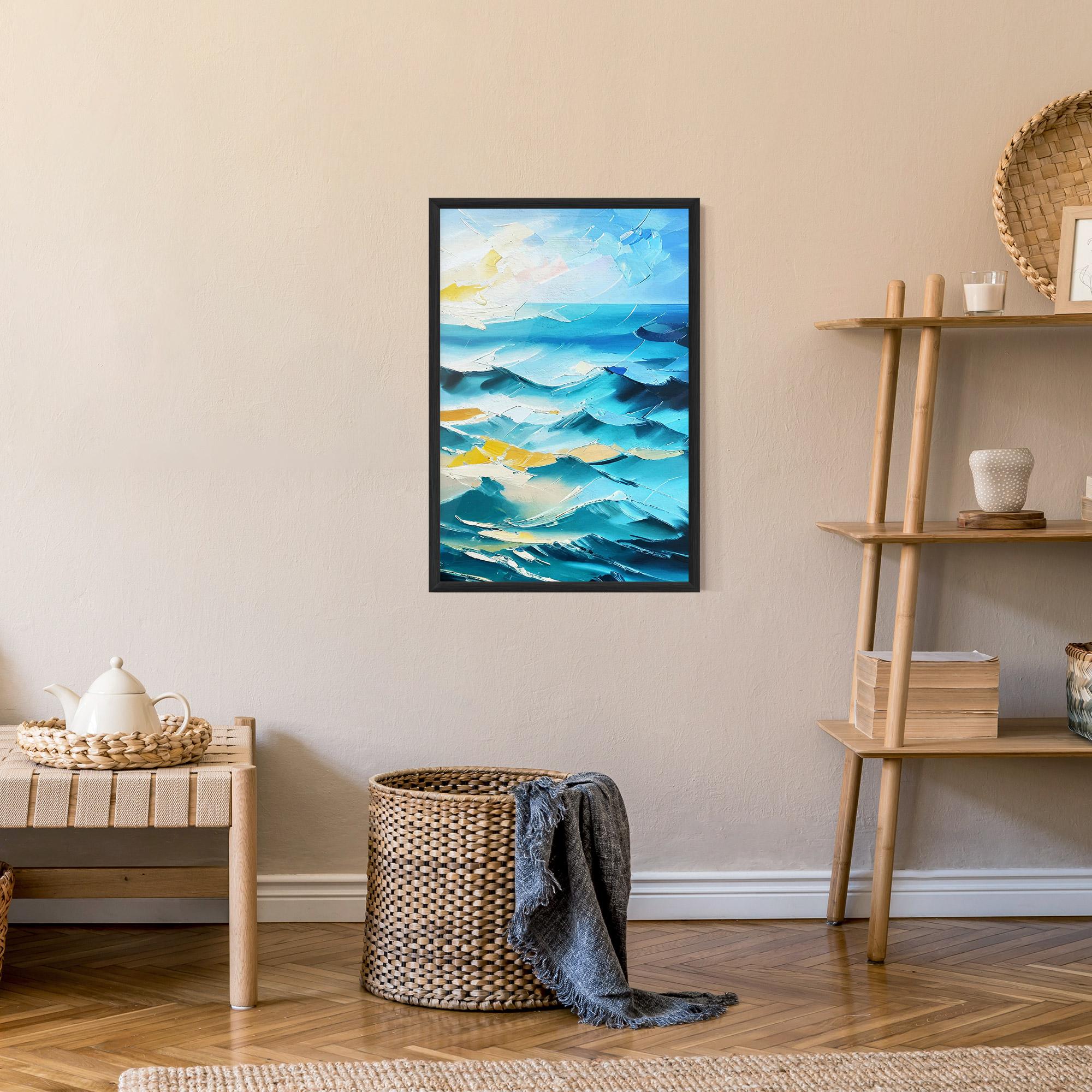Poster Înrămat Blue Ocean Painting mockup 9