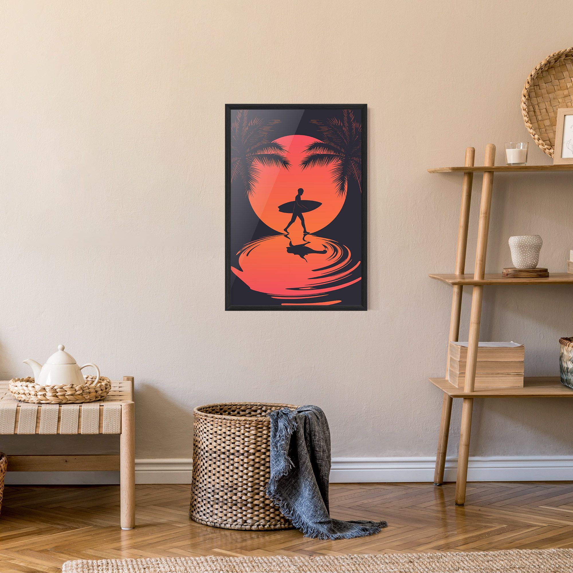 Orange Surfer Art mockup 9