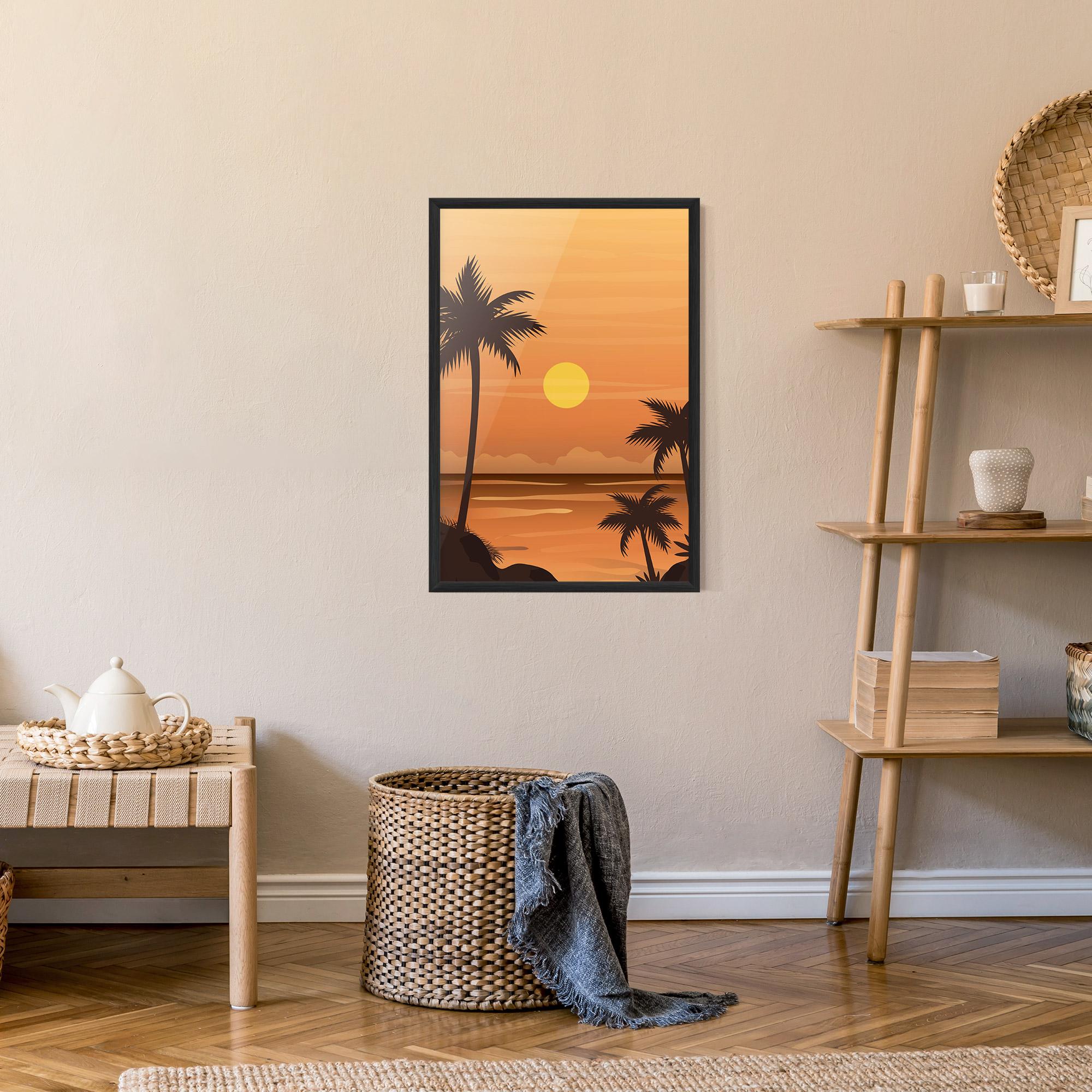 Poster Înrămat Sunset Beach 01 mockup 9
