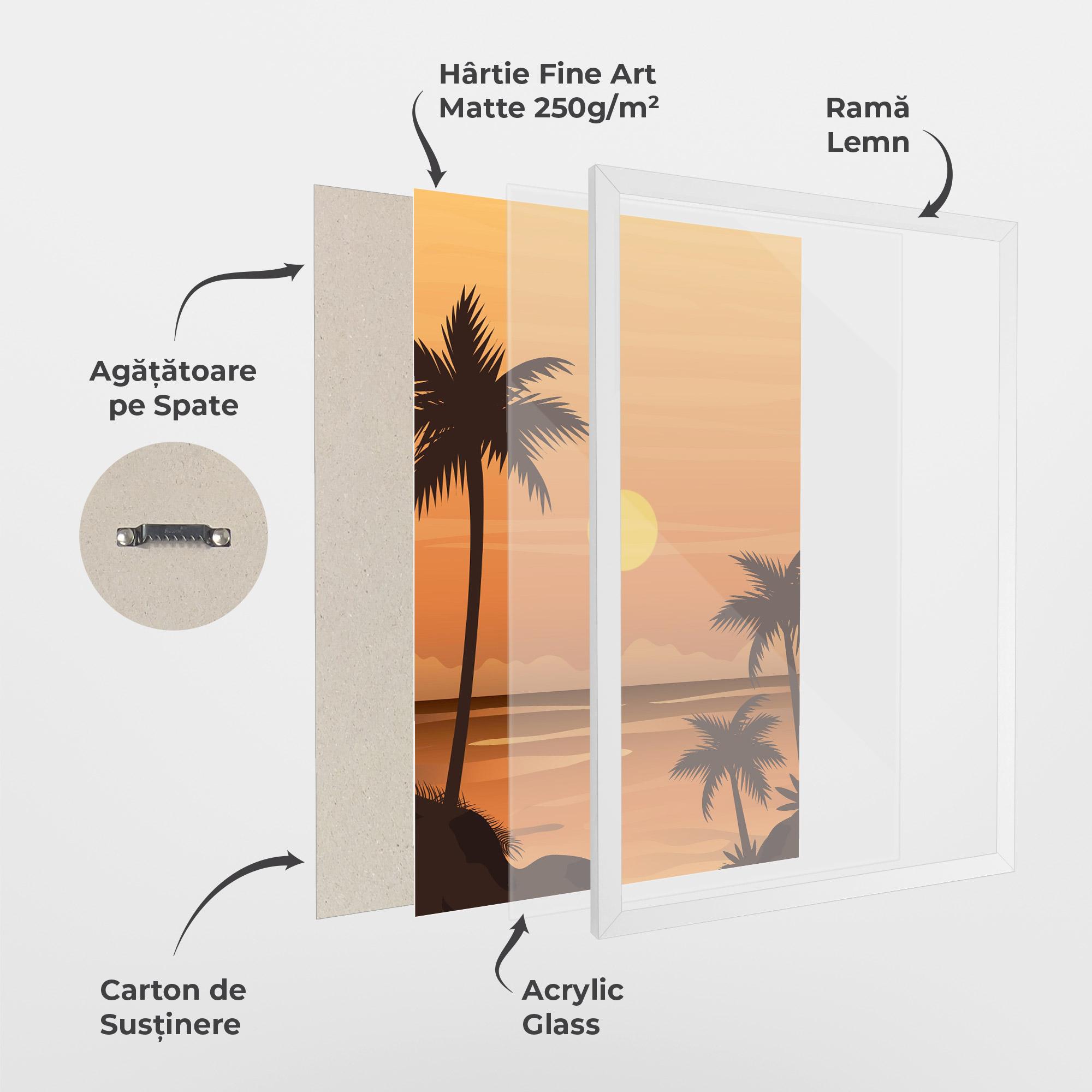 Poster Înrămat Sunset Beach 01 mockup 1