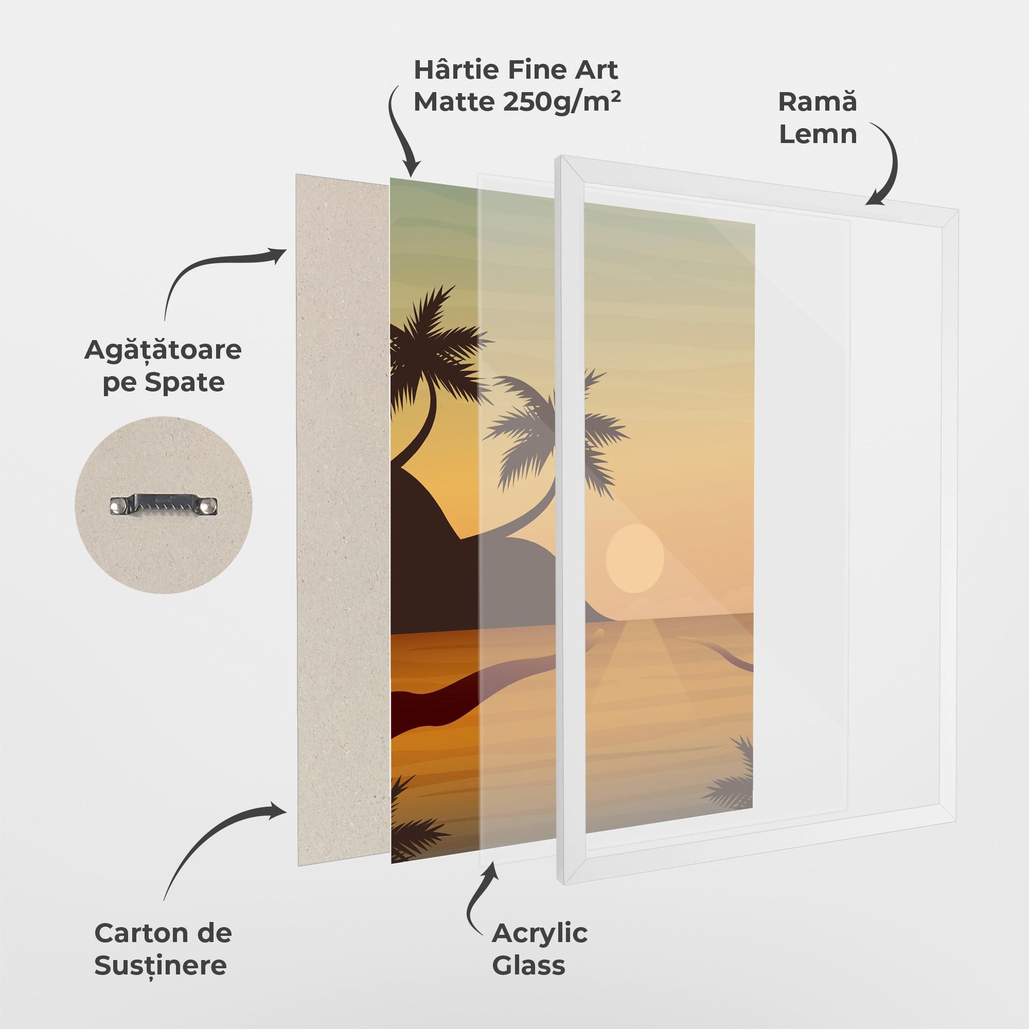 Poster Înrămat Sunset Beach 03 mockup 1