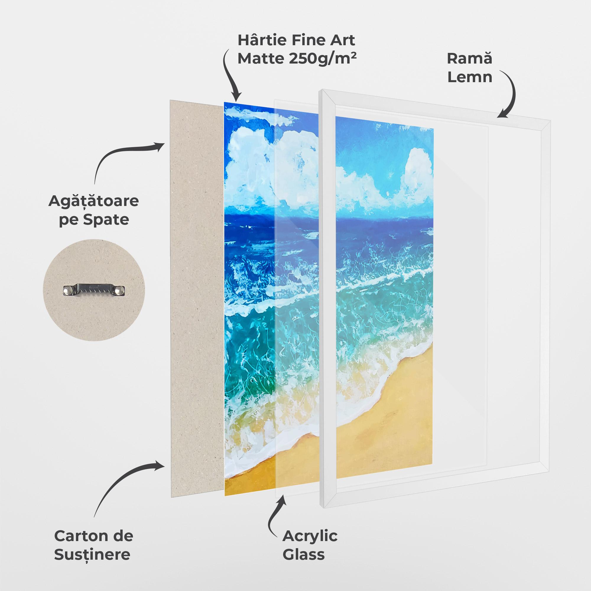 Poster Înrămat Yellow Beach Painting mockup 1