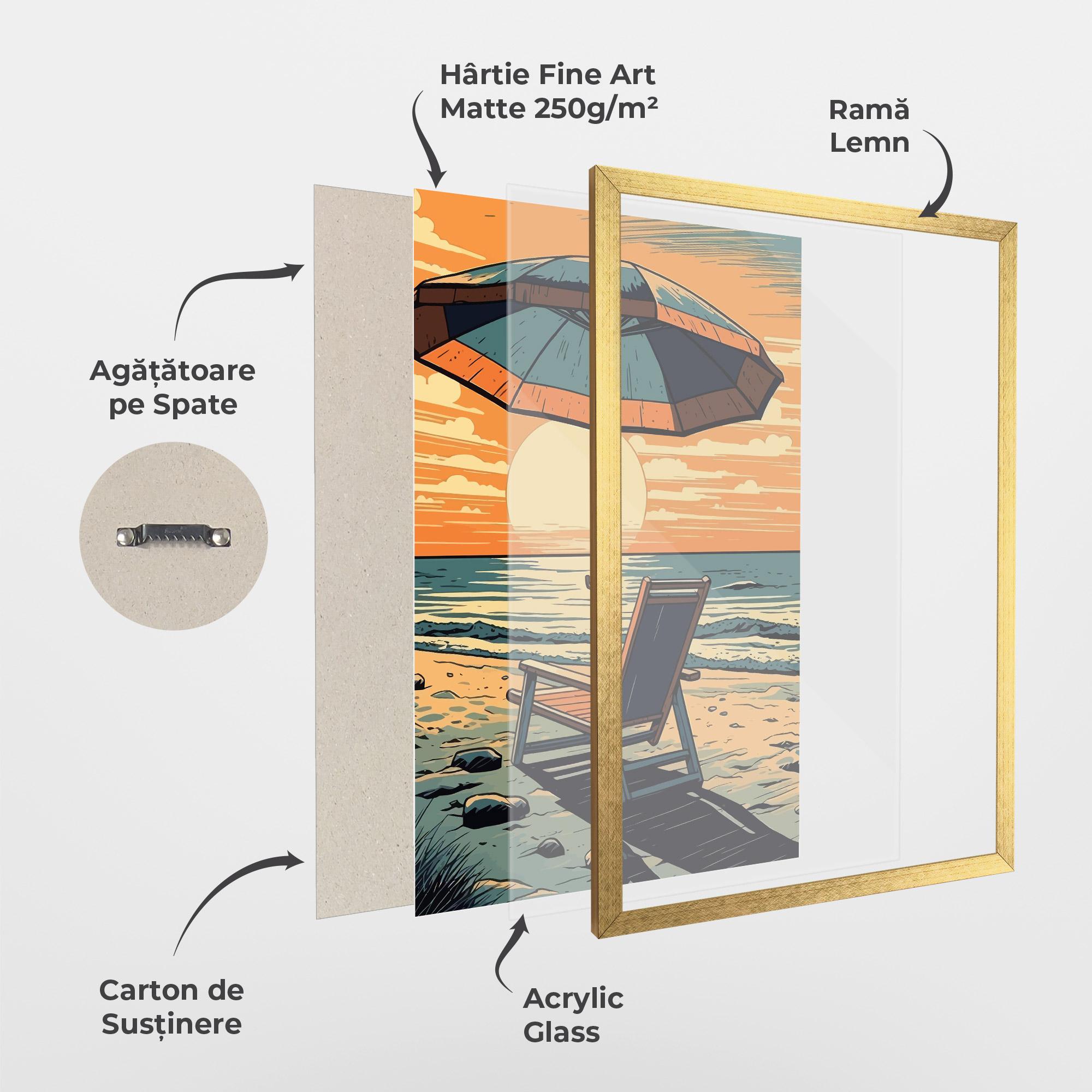 Poster Înrămat Beach Nice View mockup 1