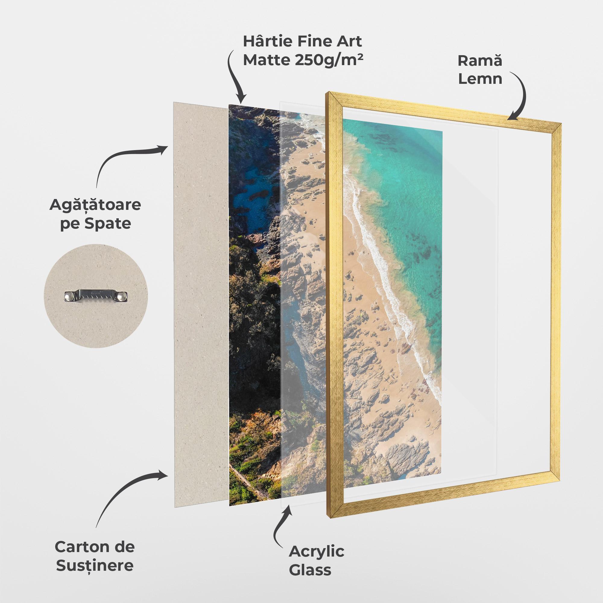 Poster Înrămat Rocky Beach mockup 1