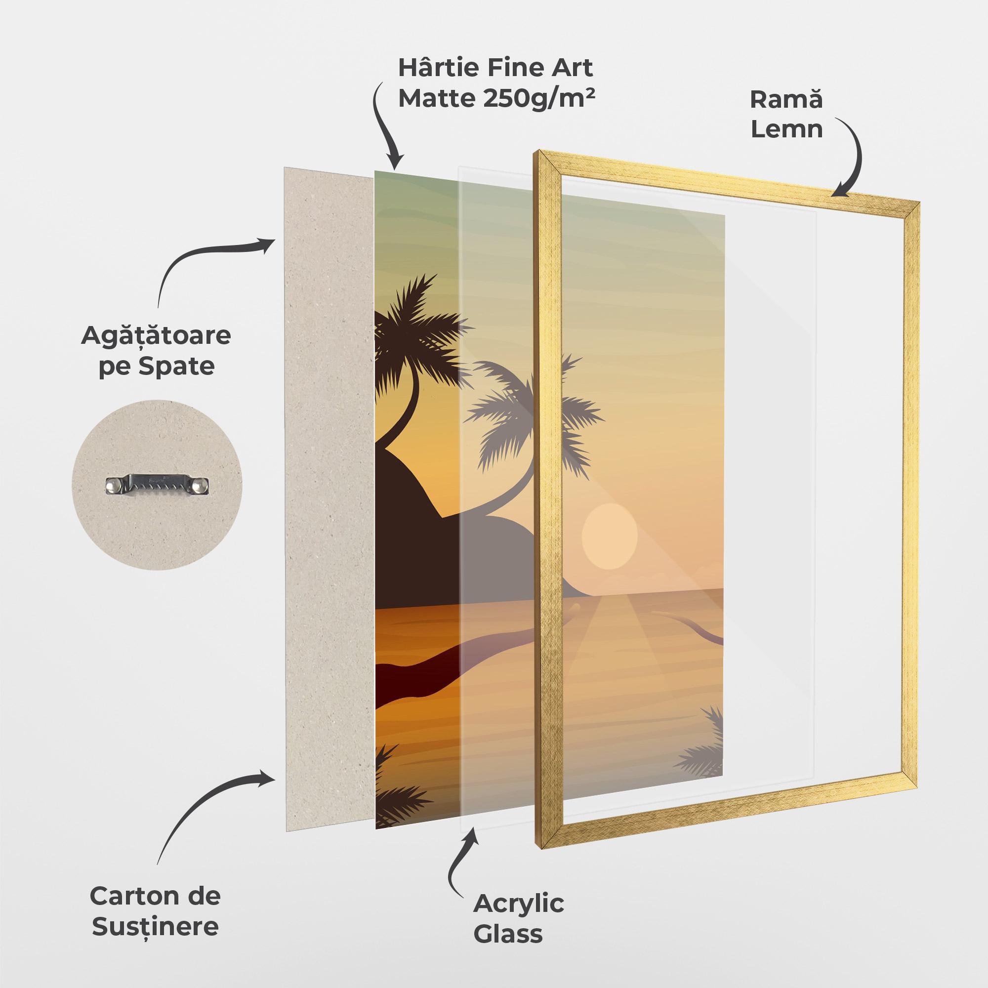 Poster Înrămat Sunset Beach 03 mockup 1