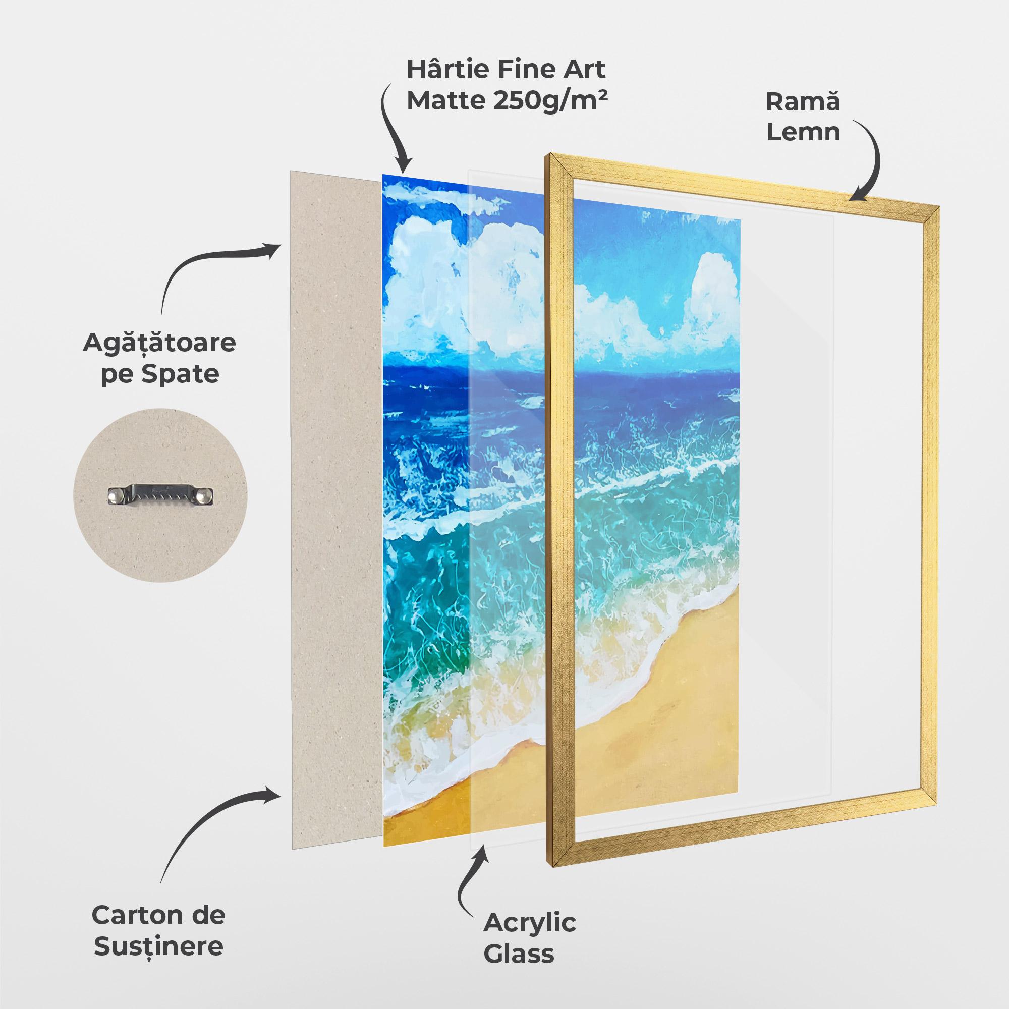 Poster Înrămat Yellow Beach Painting mockup 1