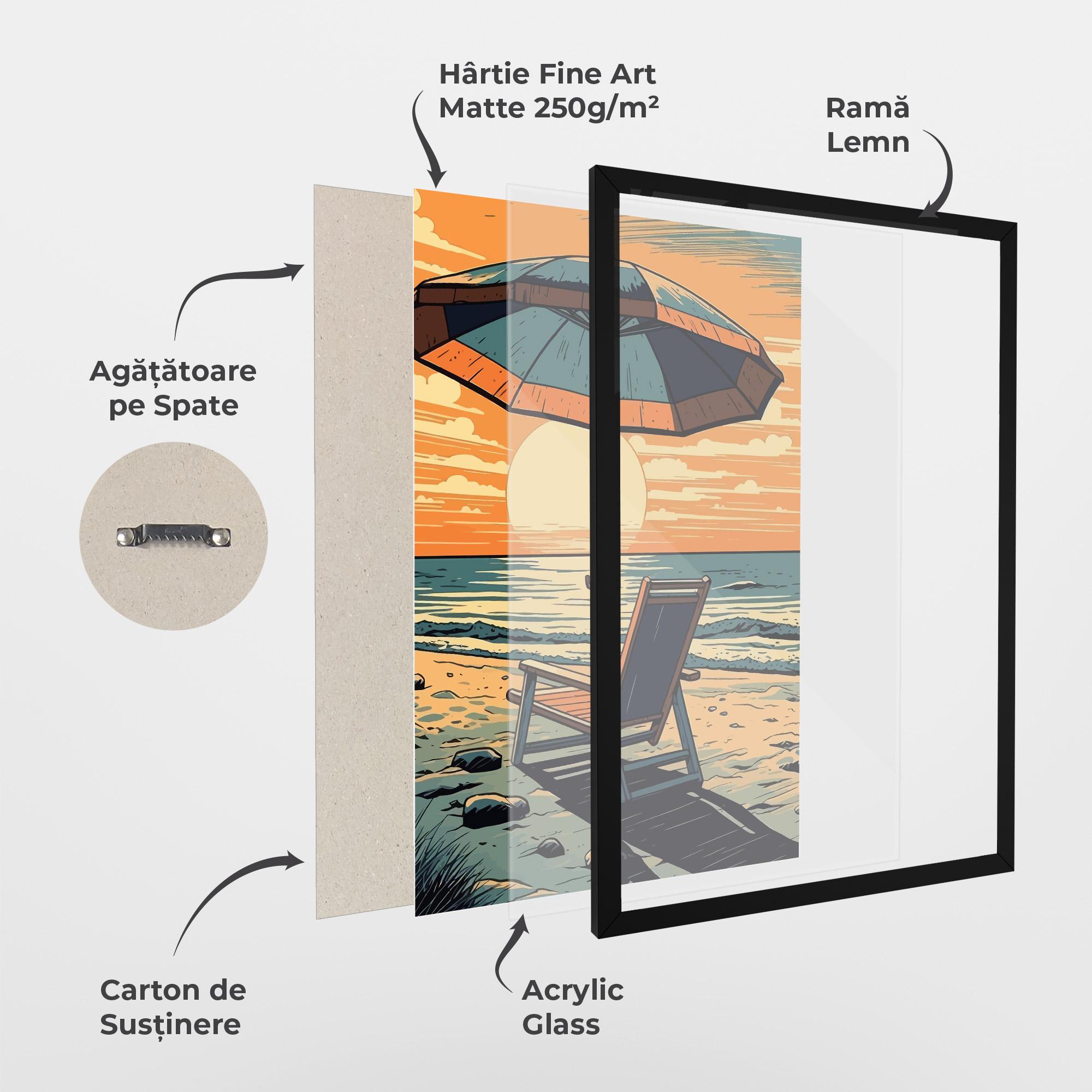 Poster Înrămat Beach Nice View mockup 1