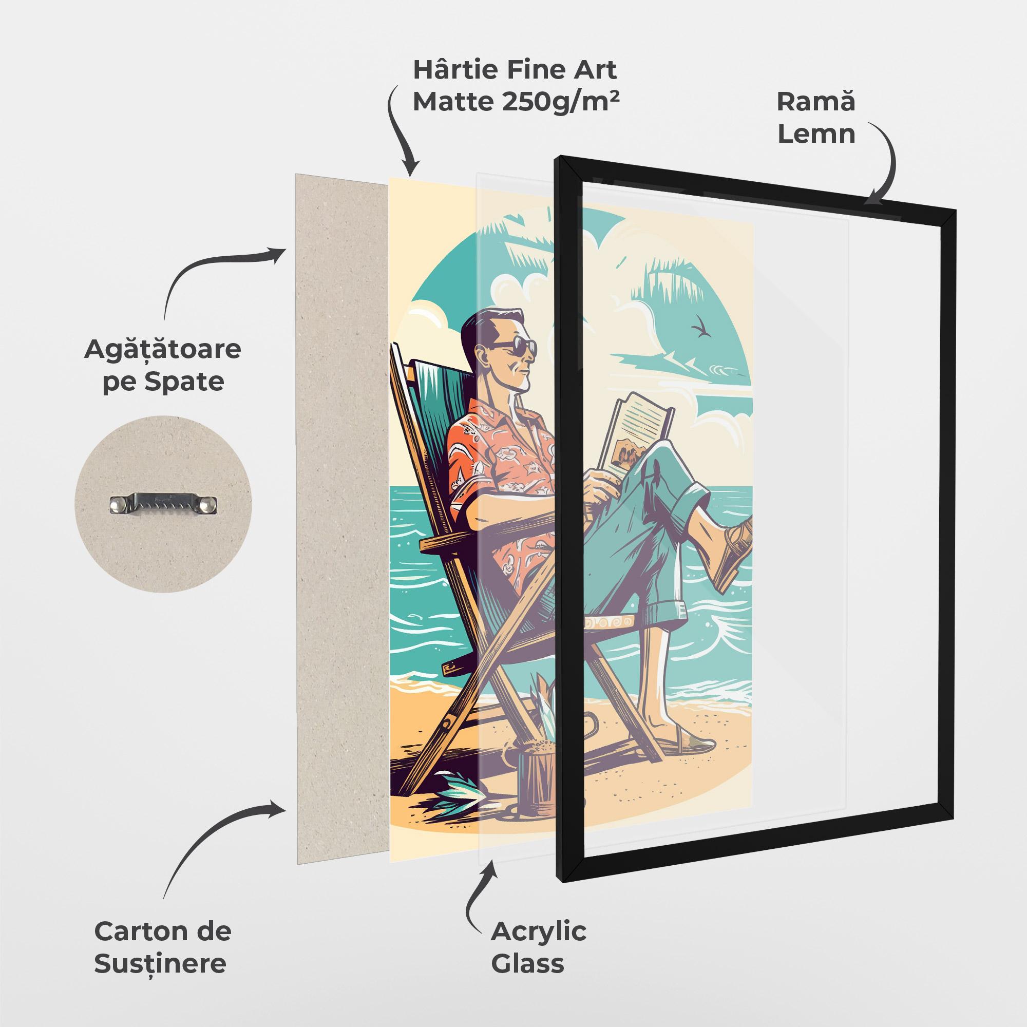 Poster Înrămat Beach Relax mockup 1