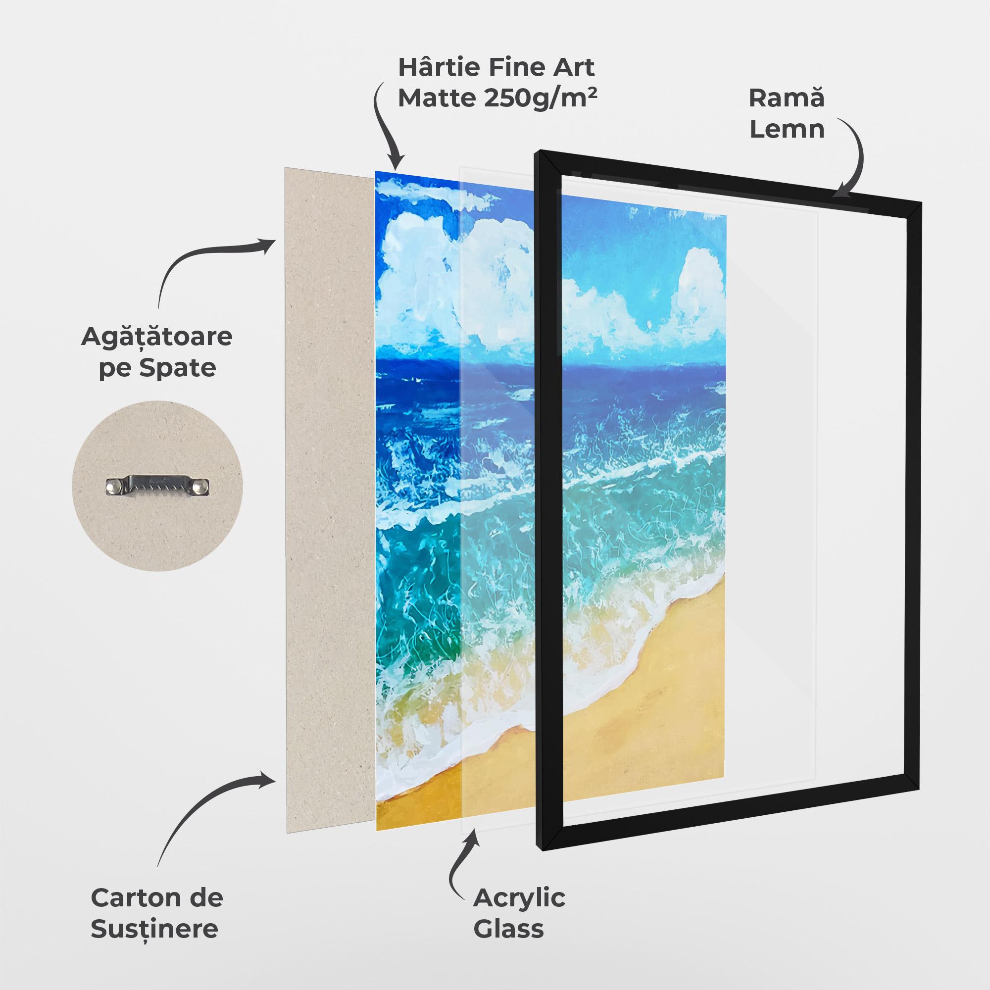 Poster Înrămat Yellow Beach Painting mockup 1