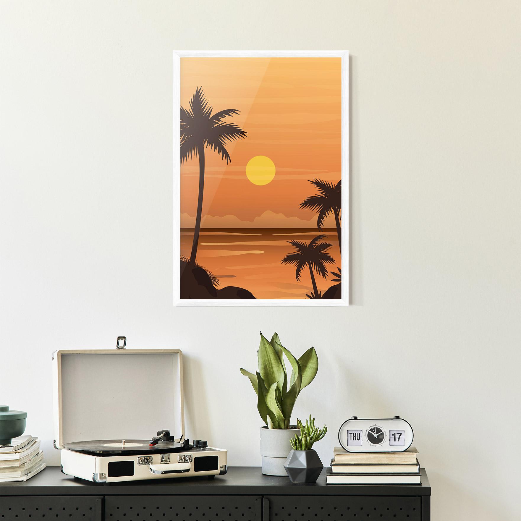 Poster Înrămat Sunset Beach 01 mockup 2