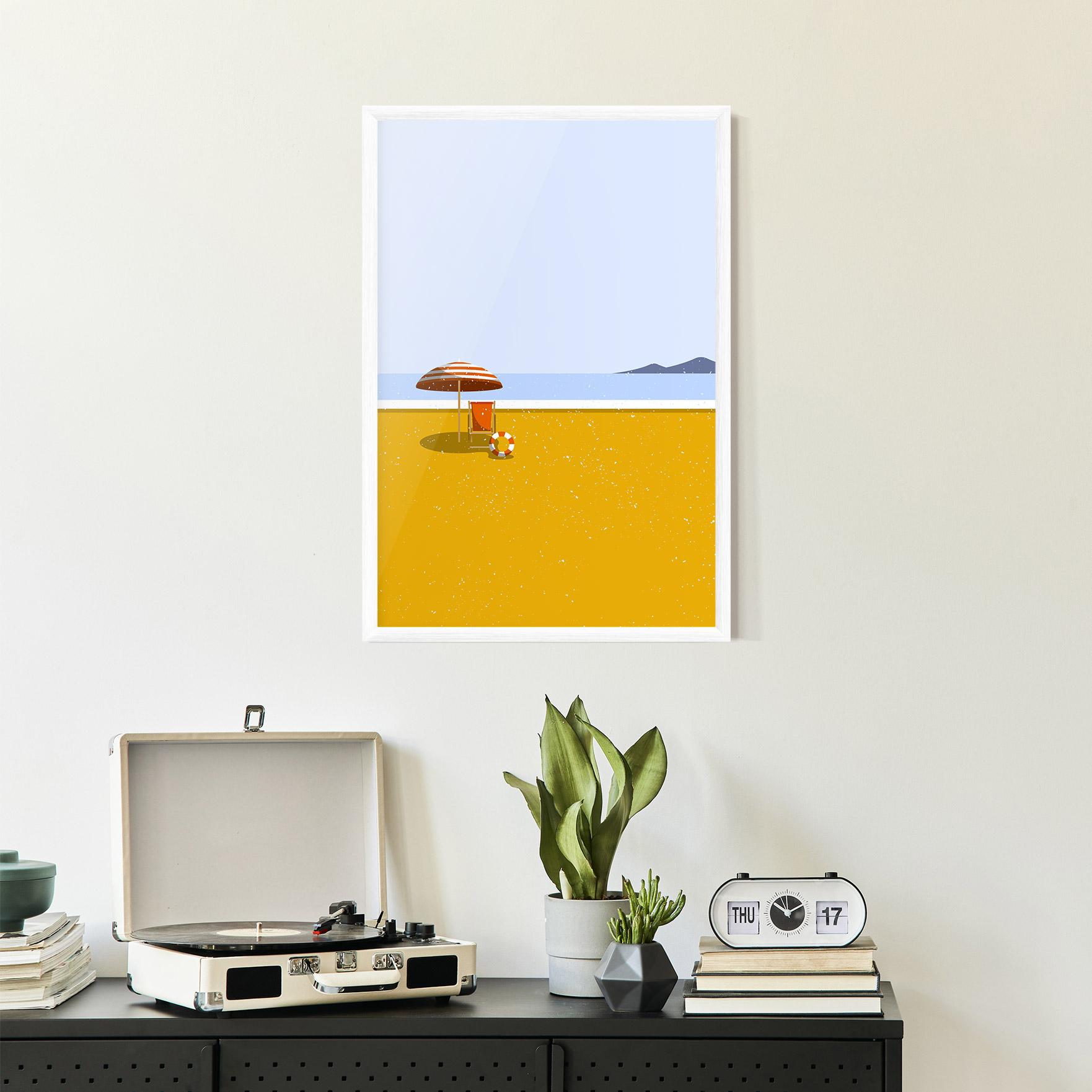 Poster Înrămat Yellow Beach mockup 2