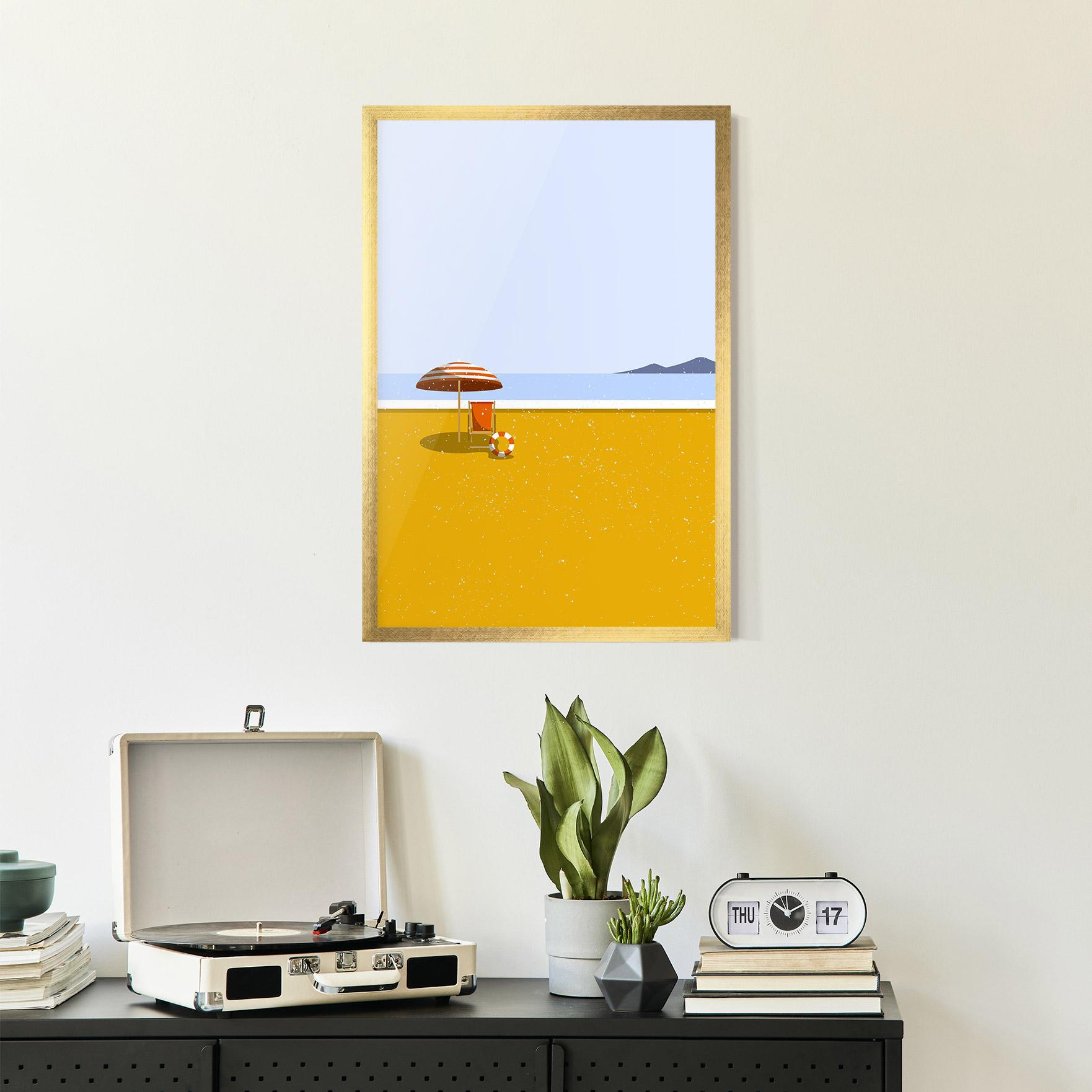 Poster Înrămat Yellow Beach mockup 2