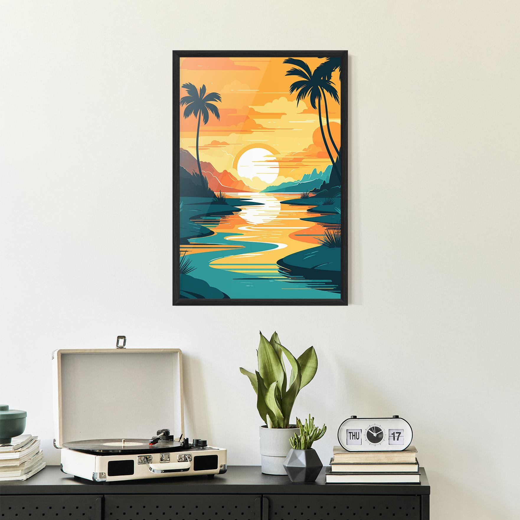 Poster Înrămat Beach Water mockup 2