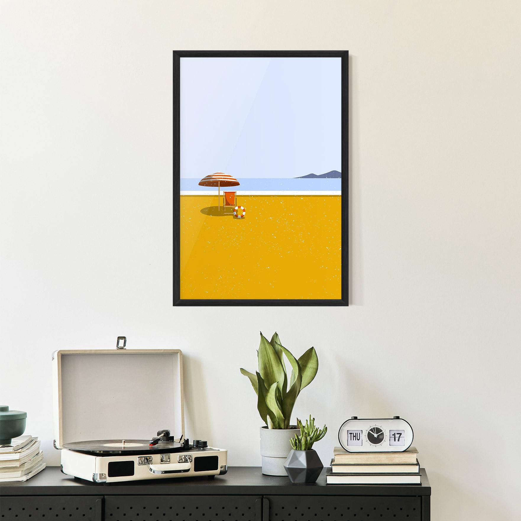 Poster Înrămat Yellow Beach mockup 2
