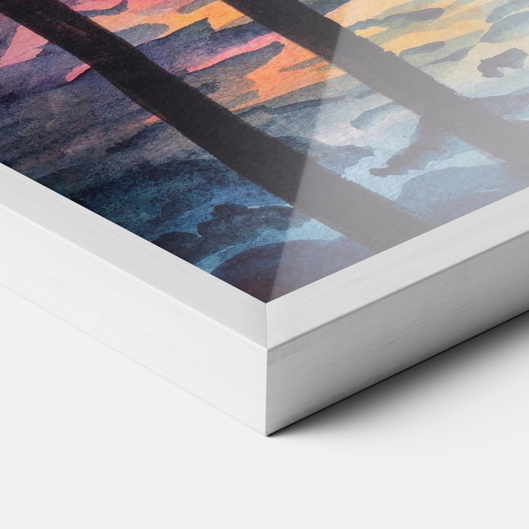 Poster Înrămat Sunset Tree Beach mockup 3