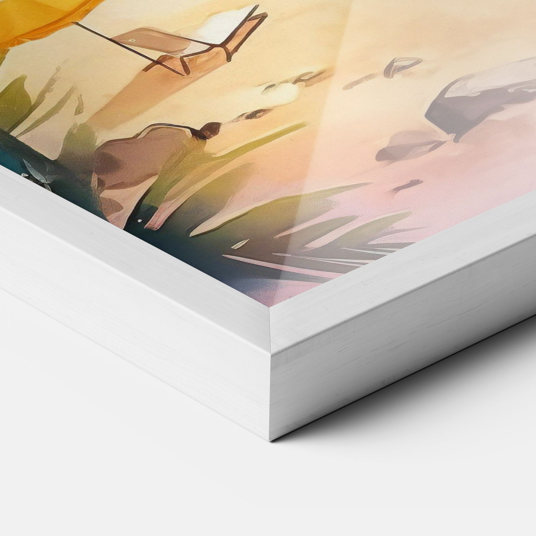 Umbrellas Beach Art mockup 3