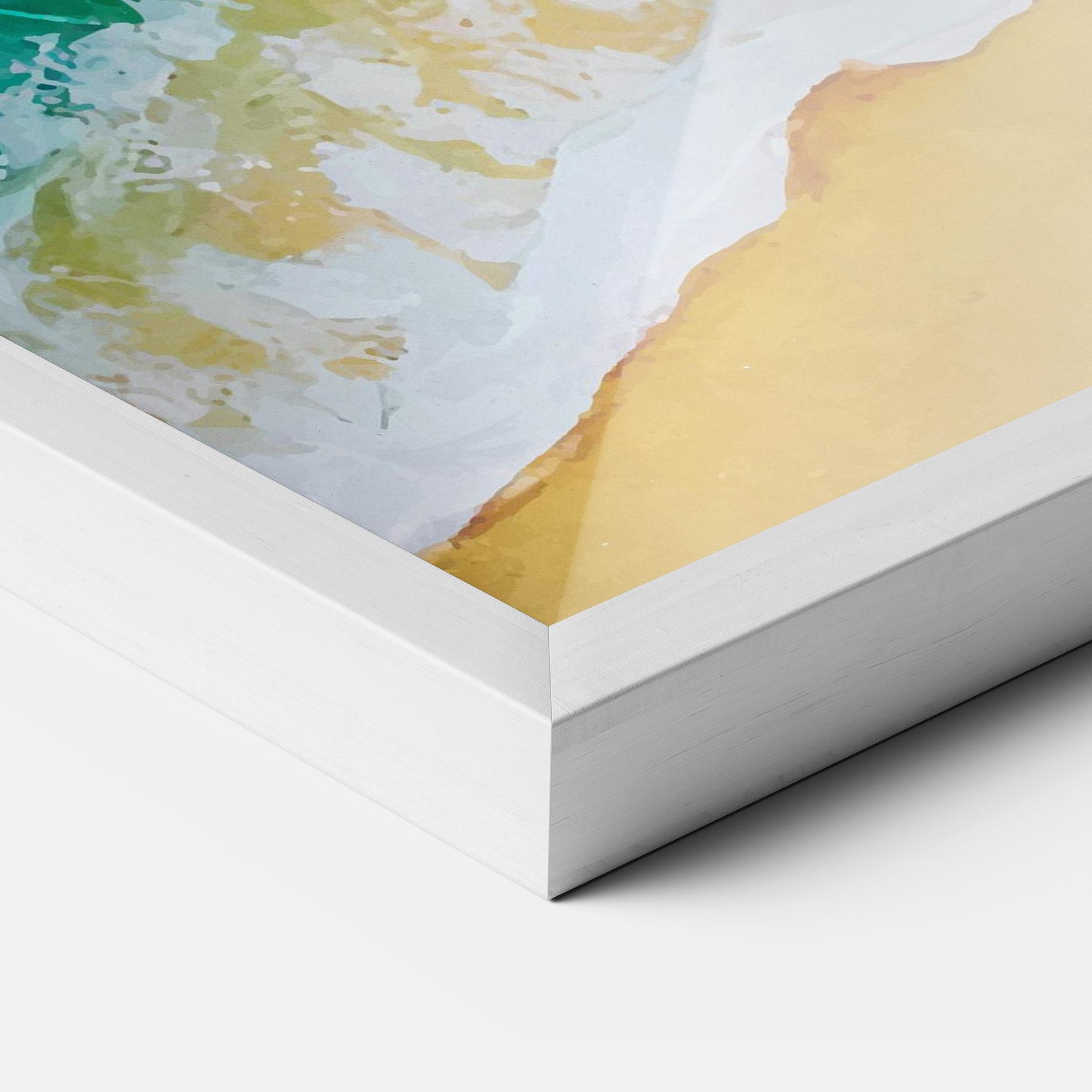 Poster Înrămat Yellow Beach Painting mockup 3