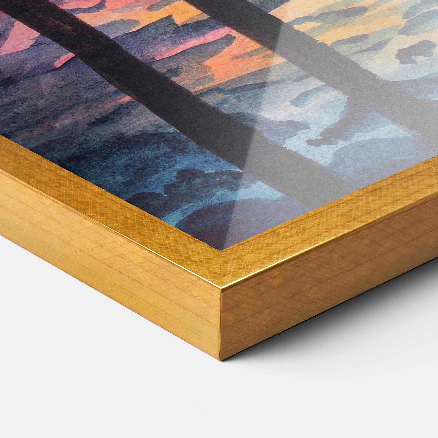 Poster Înrămat Sunset Tree Beach mockup 3