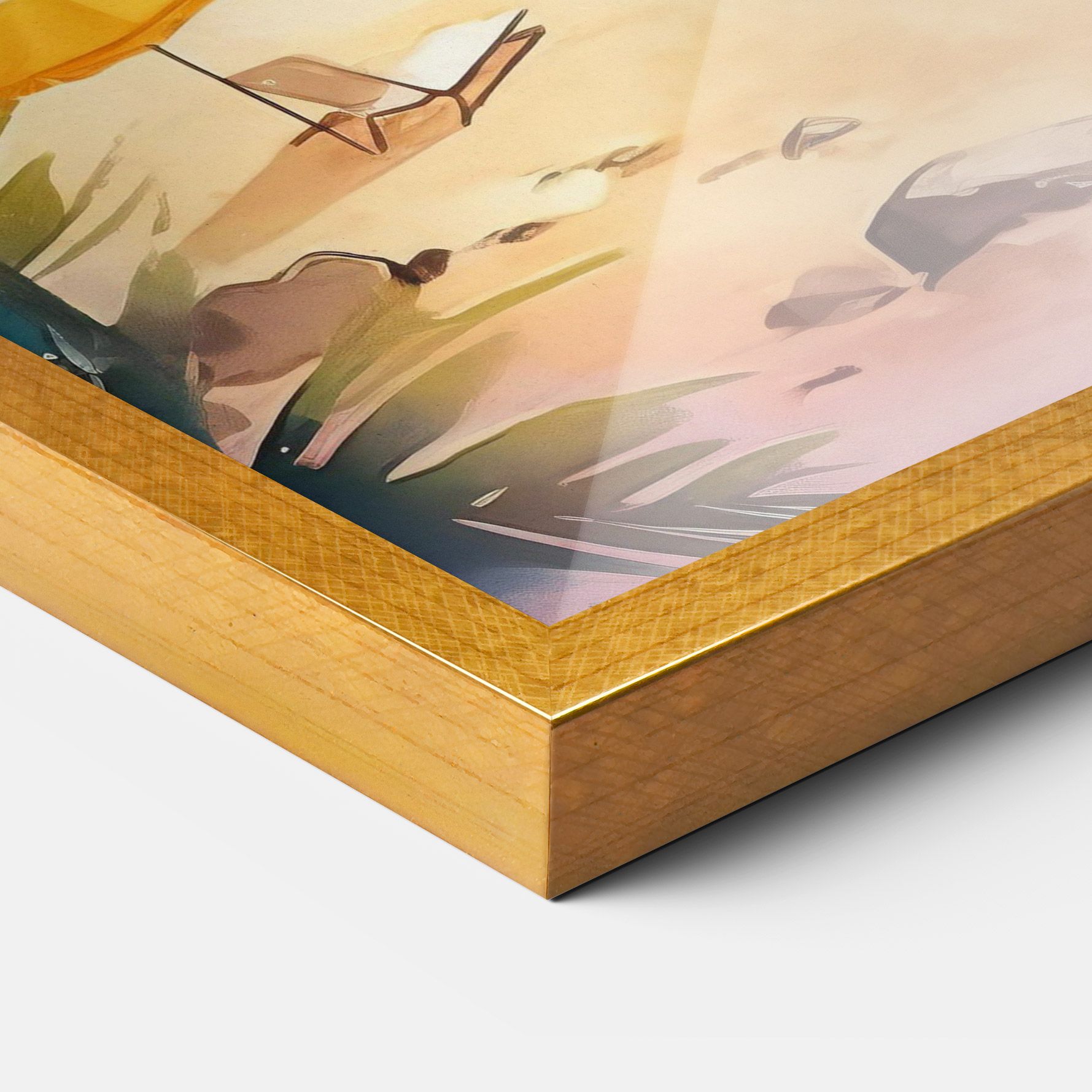 Umbrellas Beach Art mockup 3