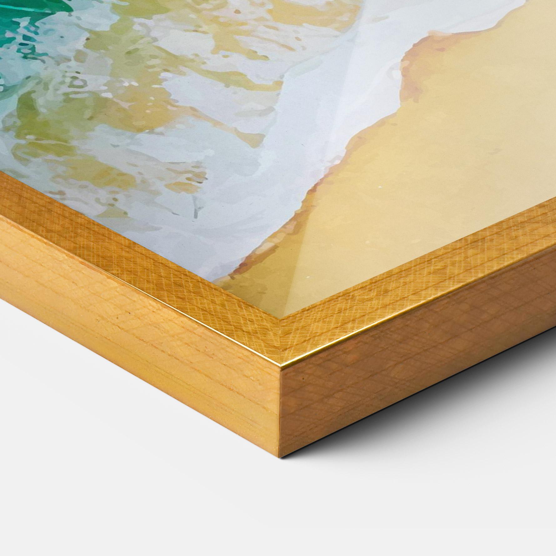 Poster Înrămat Yellow Beach Painting mockup 3