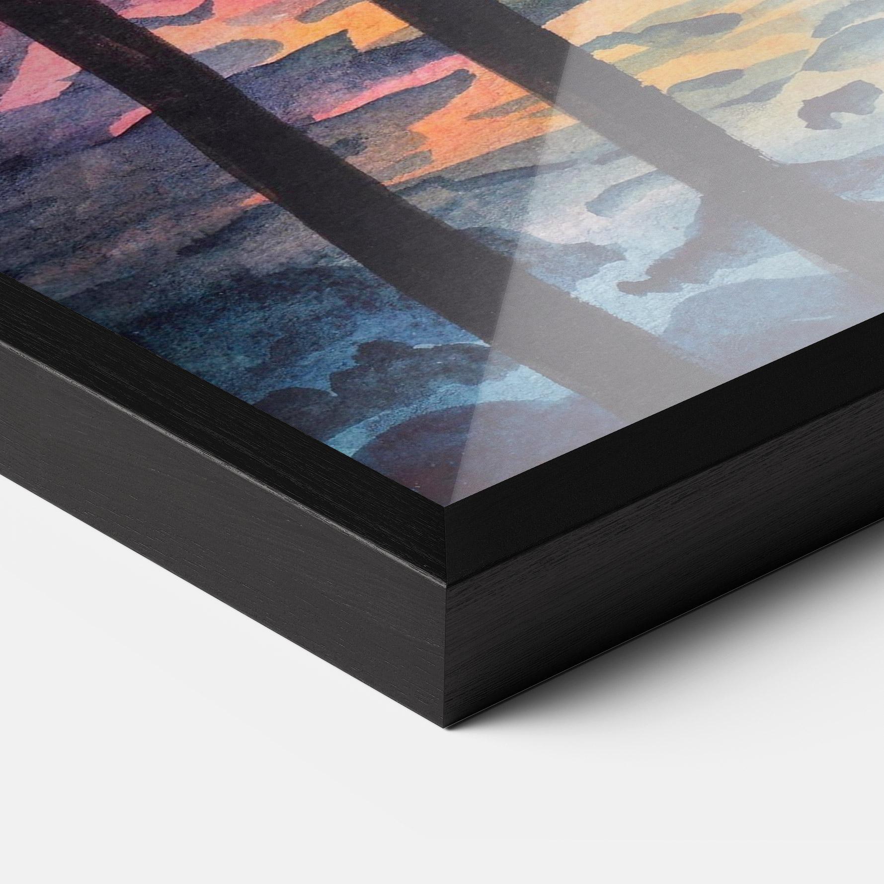 Poster Înrămat Sunset Tree Beach mockup 3