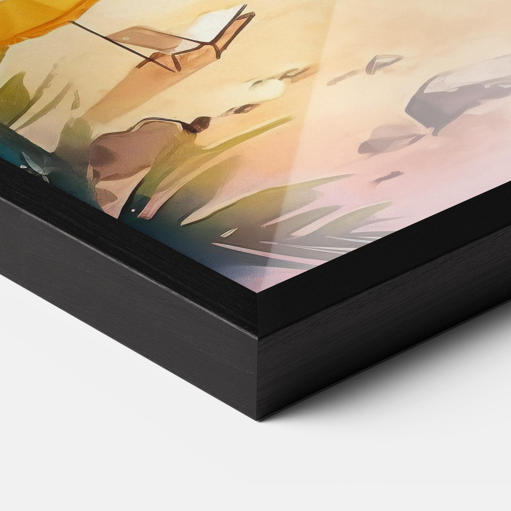 Poster Înrămat Umbrellas Beach Art mockup 3