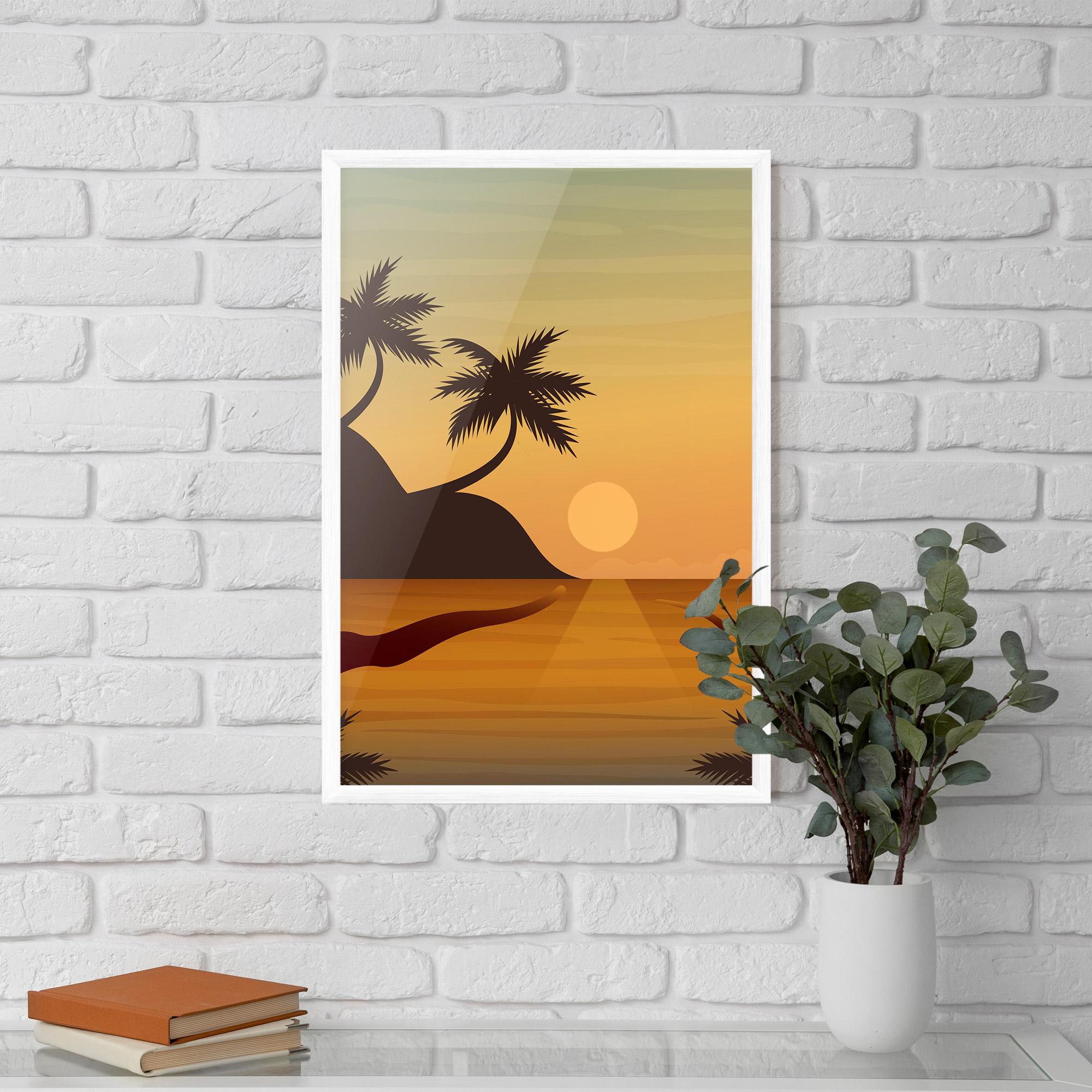 Poster Înrămat Sunset Beach 03 mockup 5