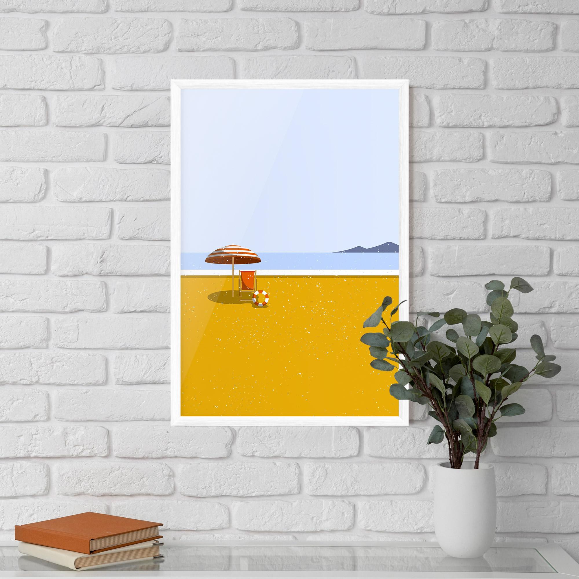 Poster Înrămat Yellow Beach mockup 5