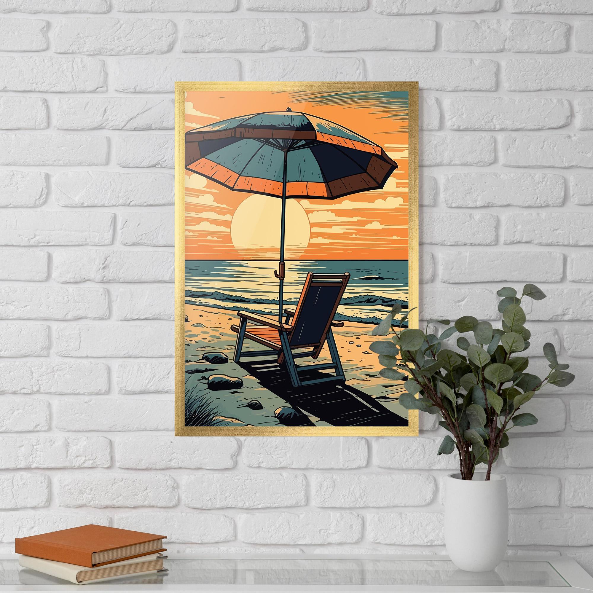 Poster Înrămat Beach Nice View mockup 5