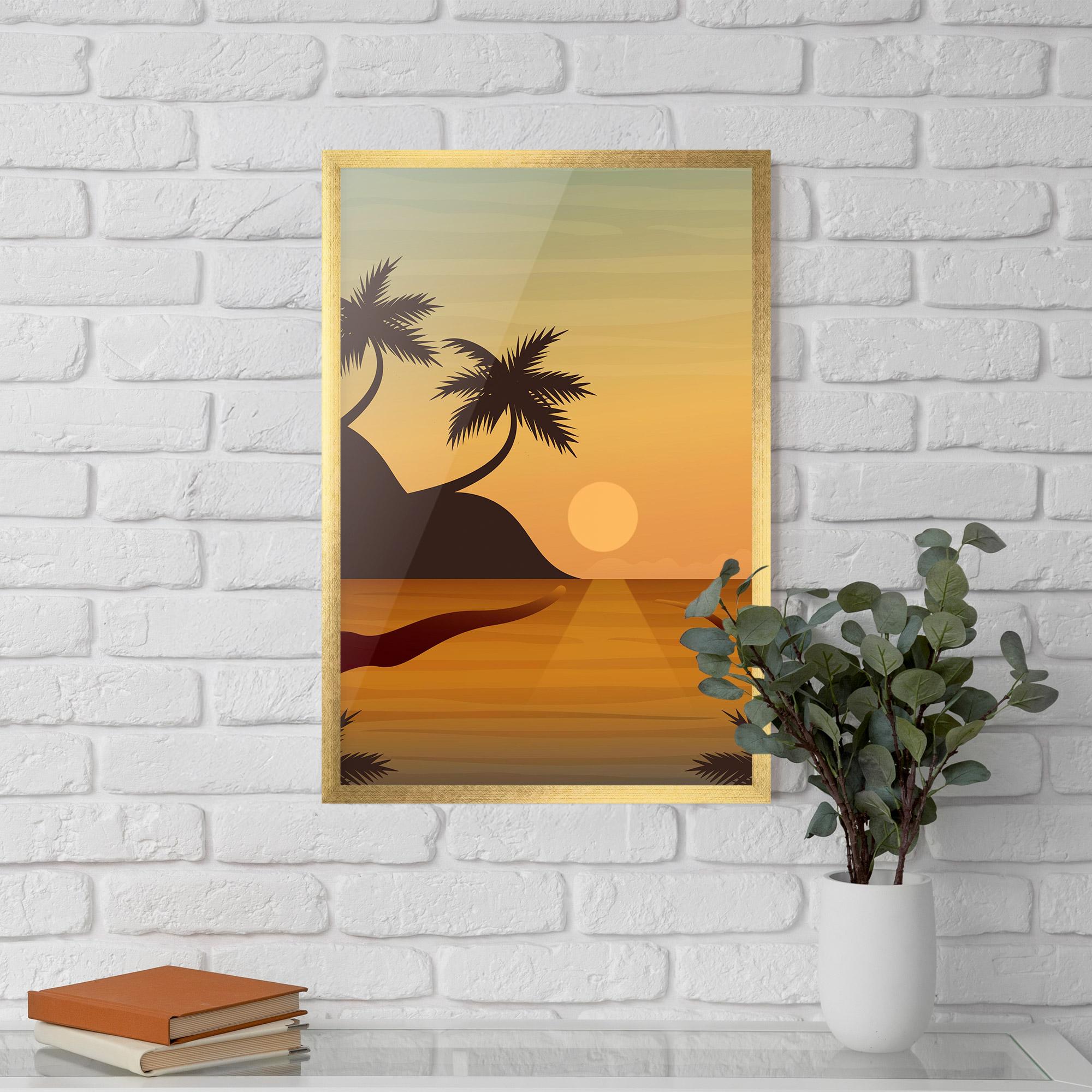 Poster Înrămat Sunset Beach 03 mockup 5