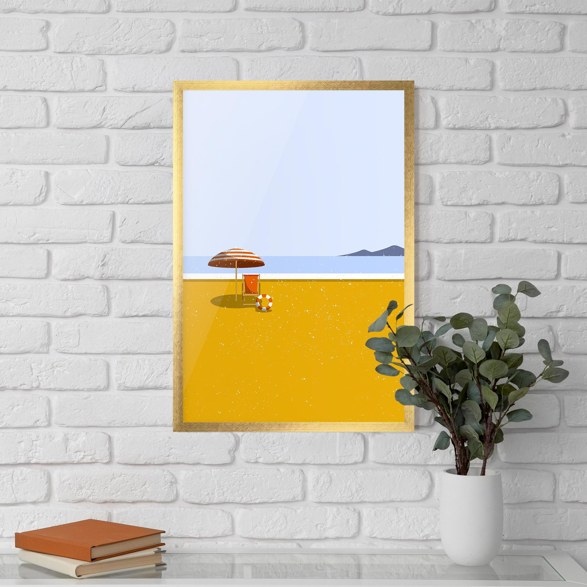 Poster Înrămat Yellow Beach mockup 5