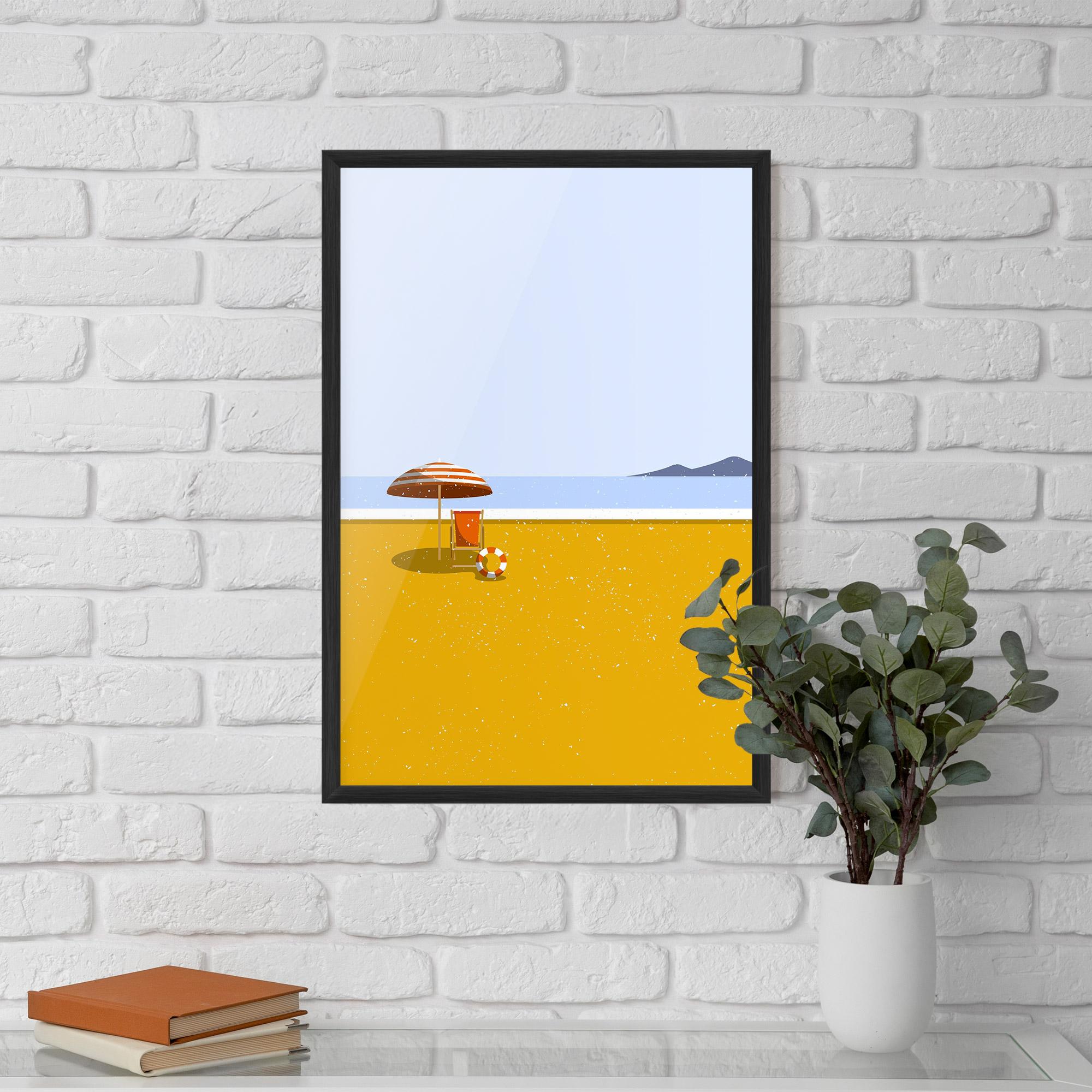 Poster Înrămat Yellow Beach mockup 5