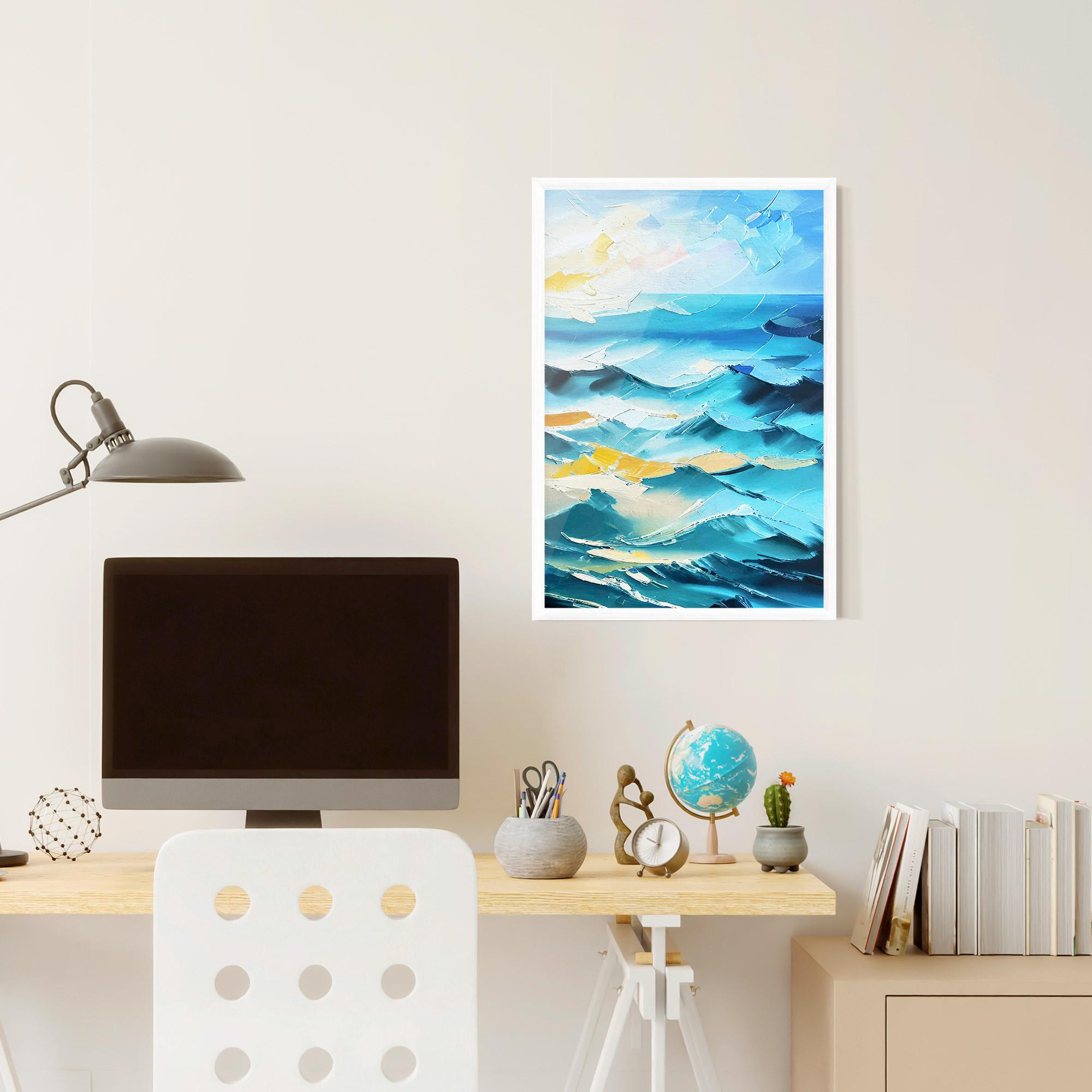 Poster Înrămat Blue Ocean Painting mockup 6