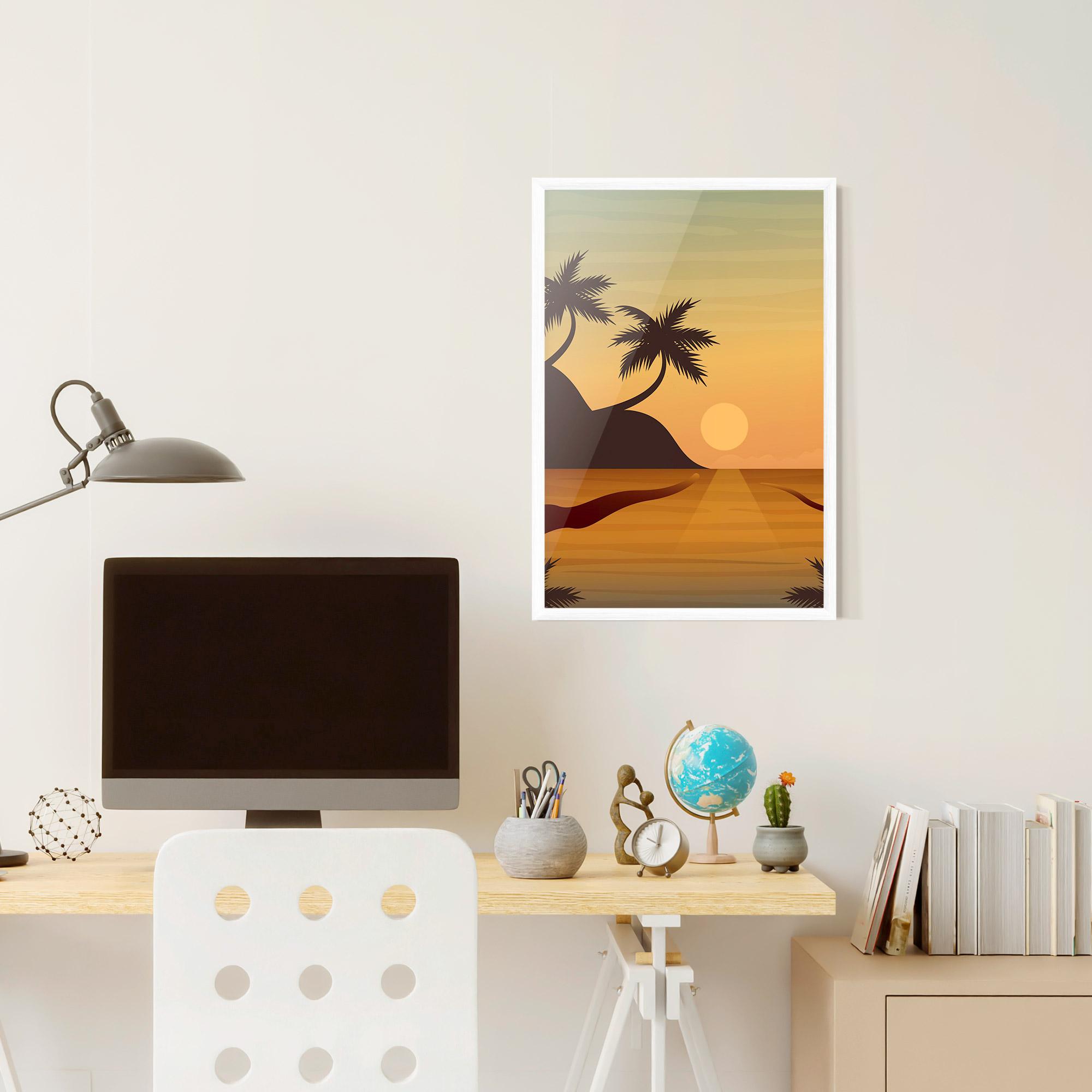 Poster Înrămat Sunset Beach 03 mockup 6