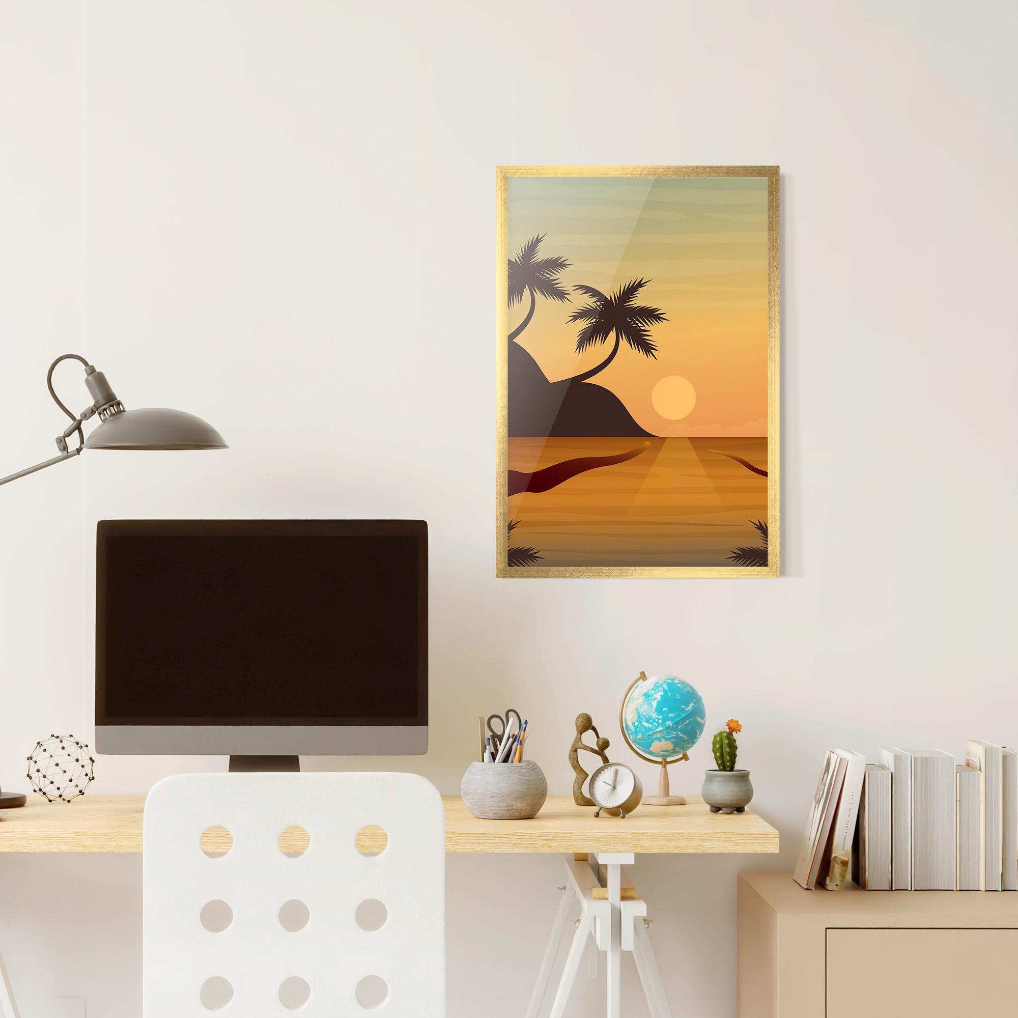 Poster Înrămat Sunset Beach 03 mockup 6