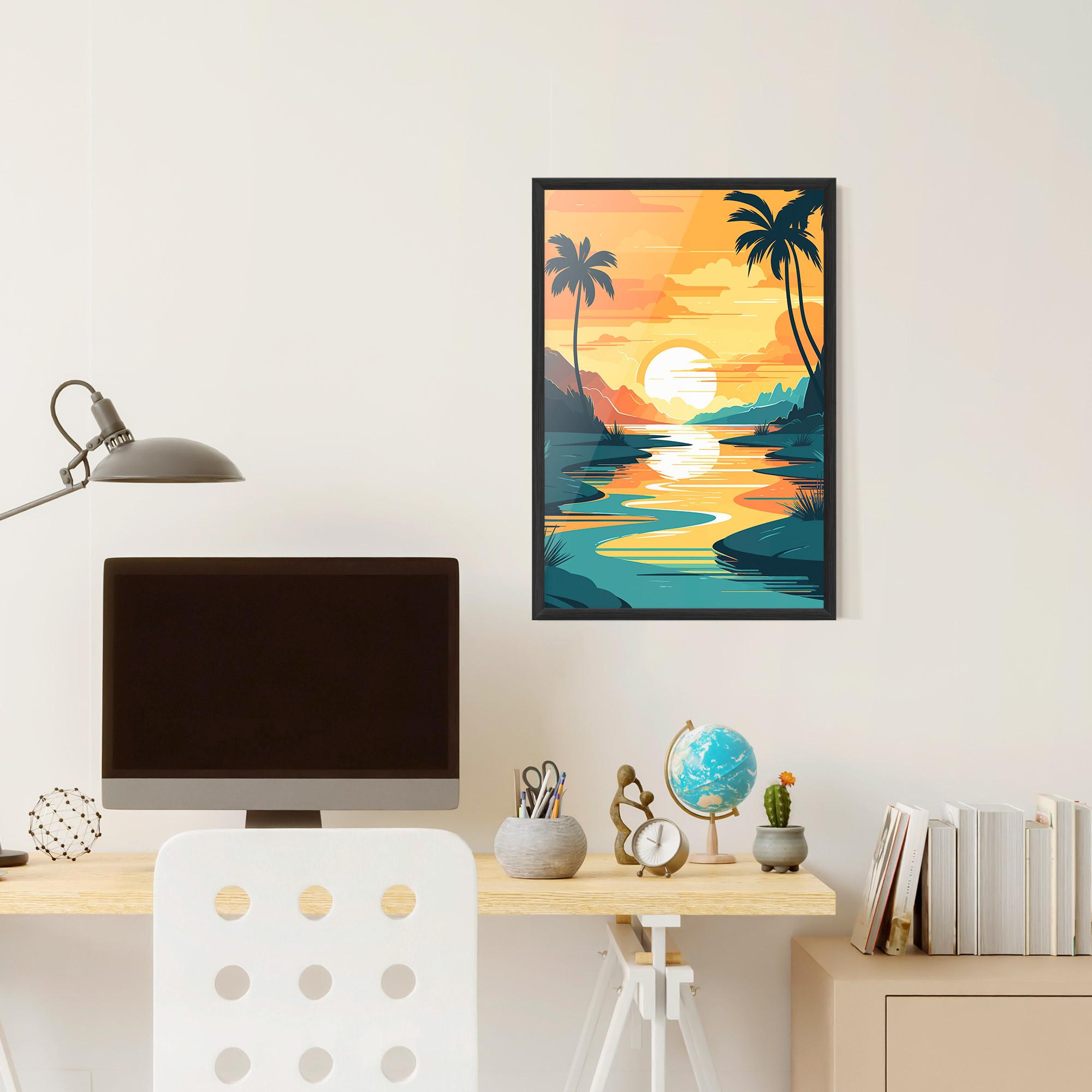 Poster Înrămat Beach Water mockup 6