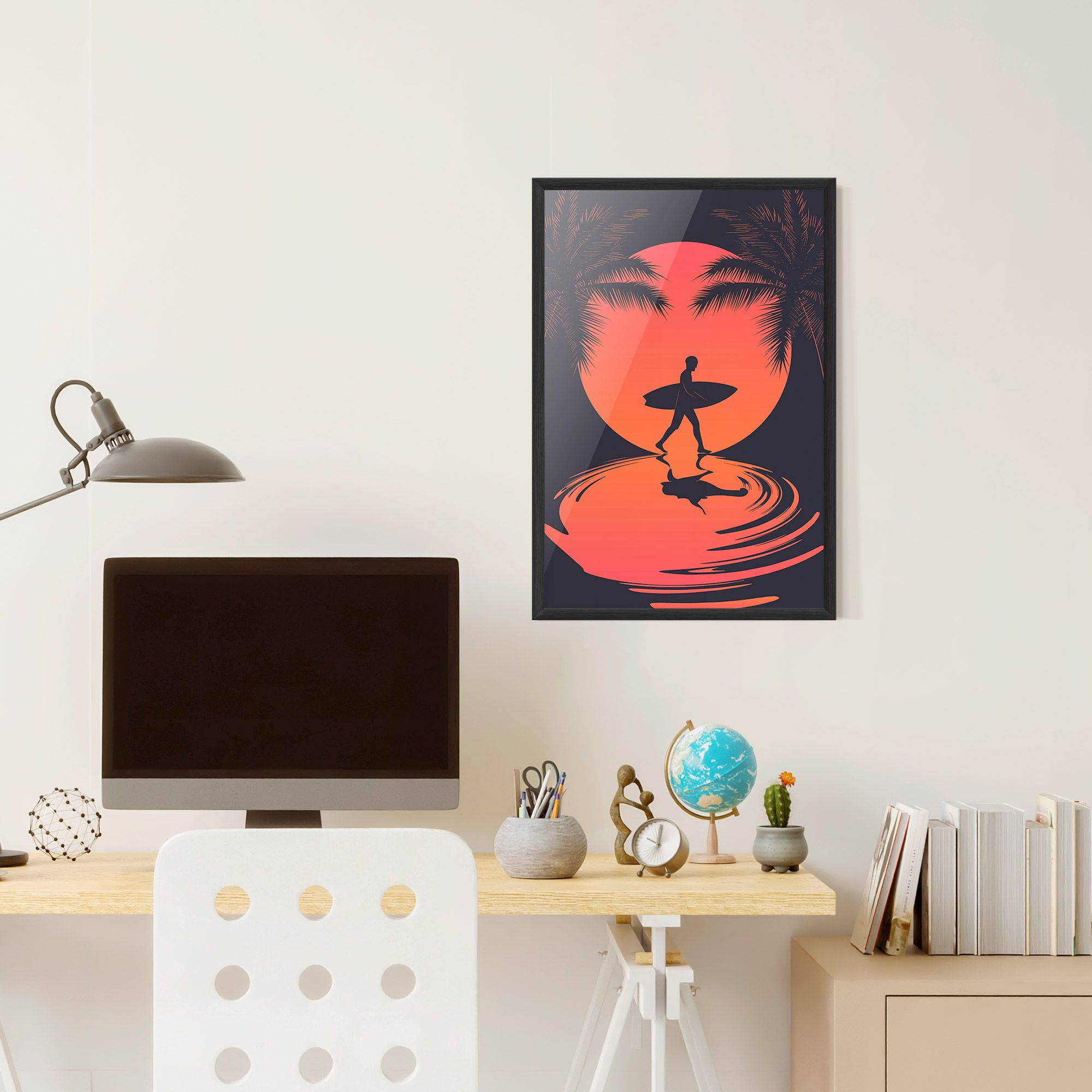 Orange Surfer Art mockup 6