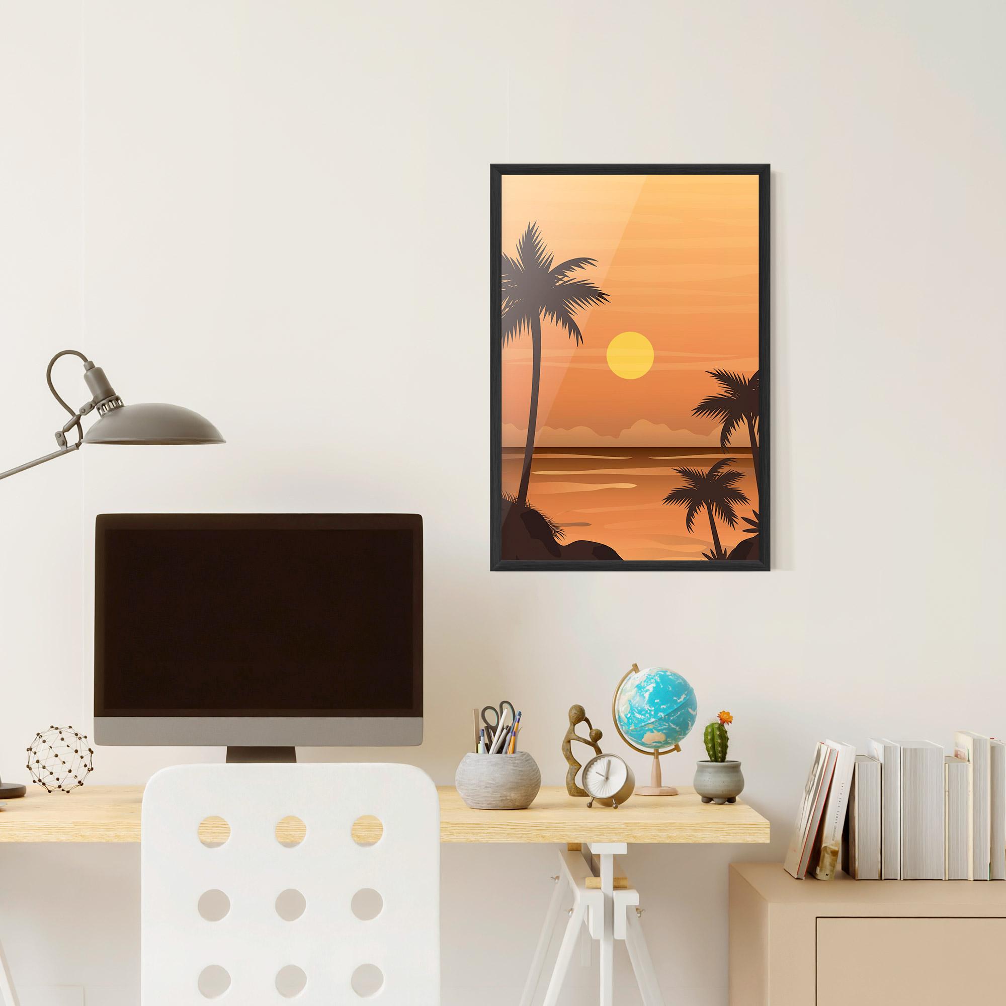 Poster Înrămat Sunset Beach 01 mockup 6
