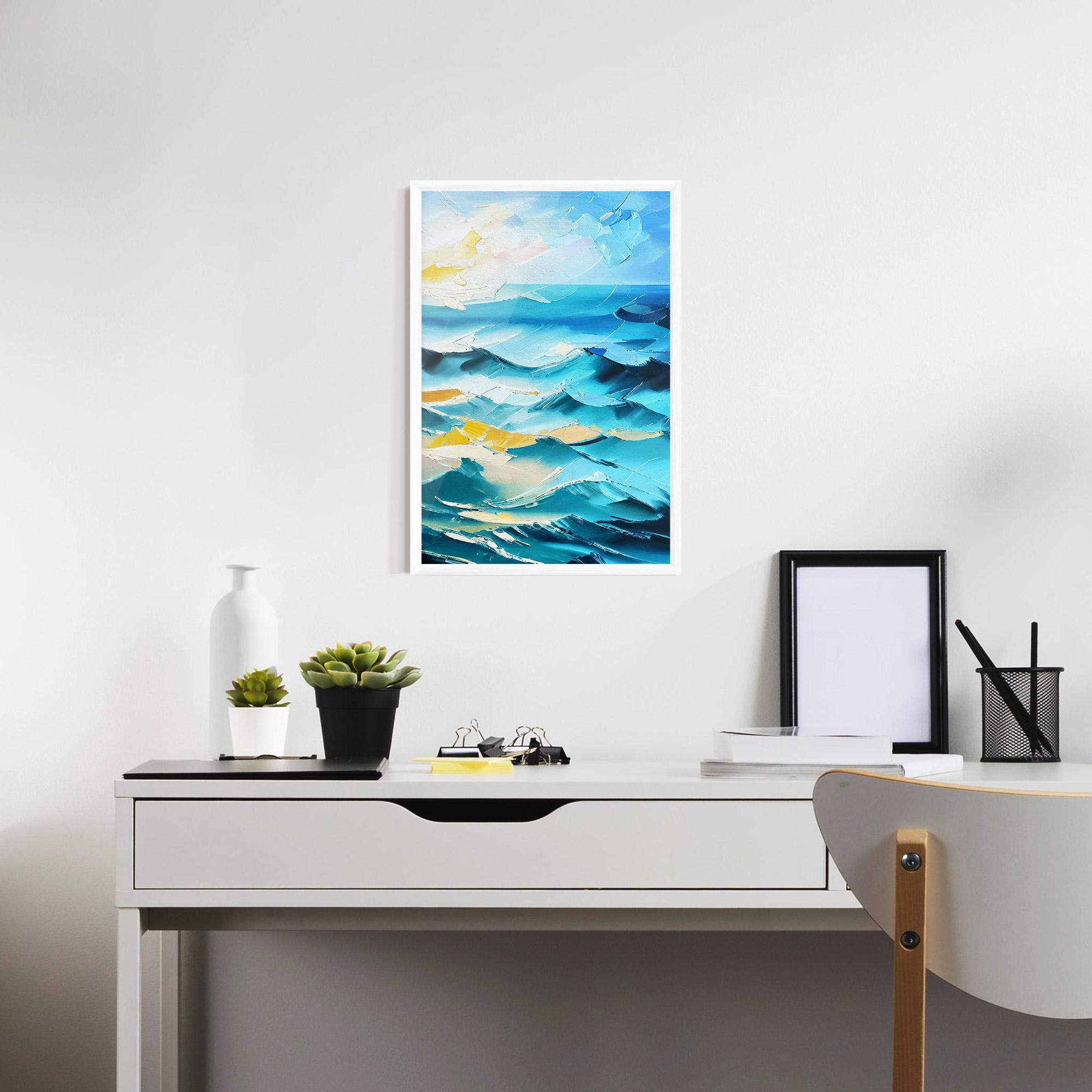 Poster Înrămat Blue Ocean Painting mockup 7